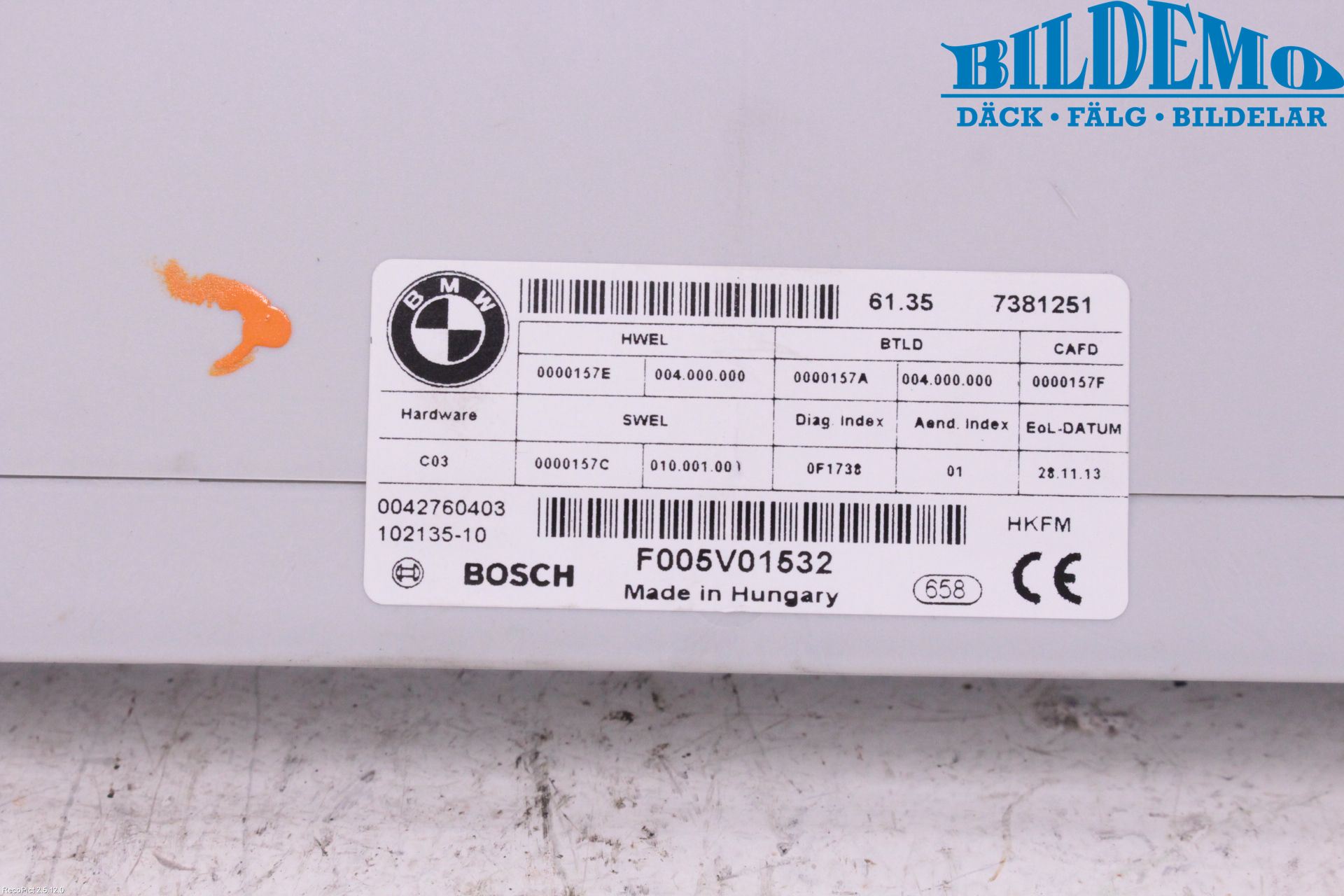 BMW 3 GT F34 13-19 Styreenhet Bakluke
