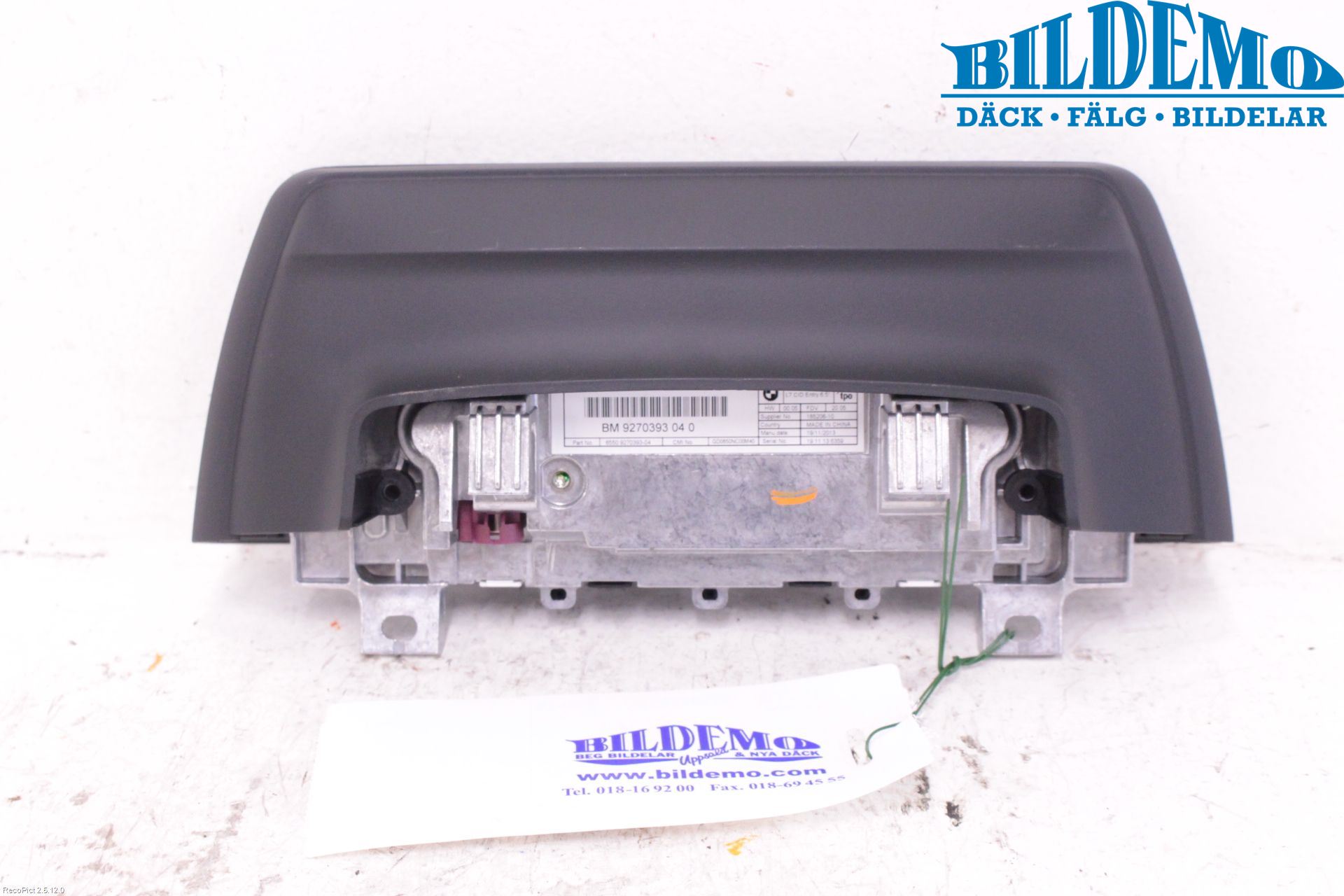 BMW 3 GT F34 13-19 Instr Skjerm Dvd-Gps-Ac-Tlf