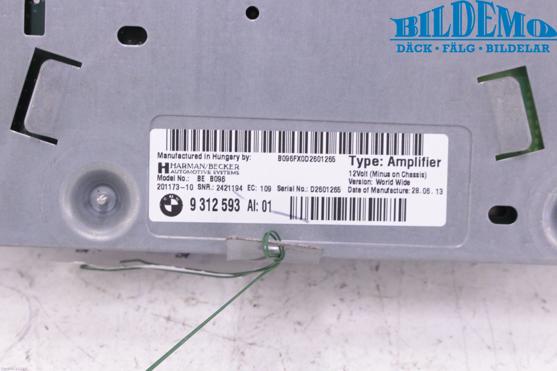 BMW 5 F10/F11/F18 09-17 Stereo Forsterker