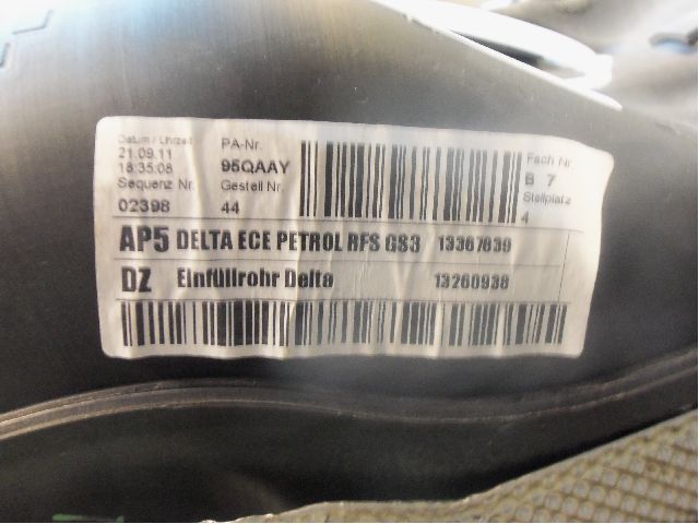 Opel ASTRA J 10-15 Drivstofftank