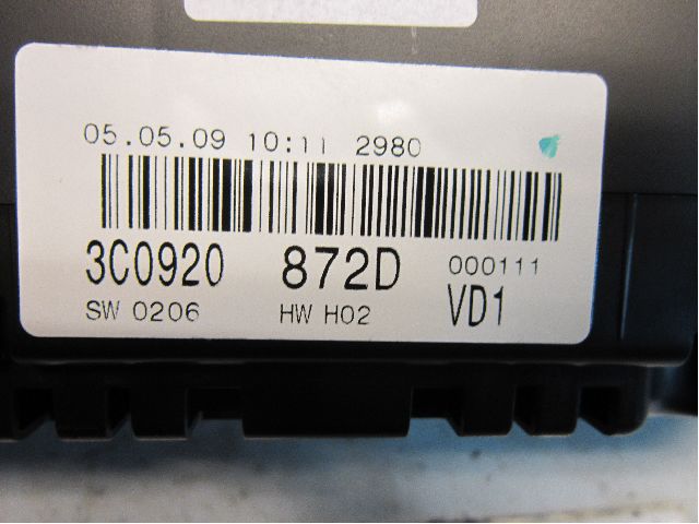 Volkswagen VW PASSAT 05-11 Instr Kombinert