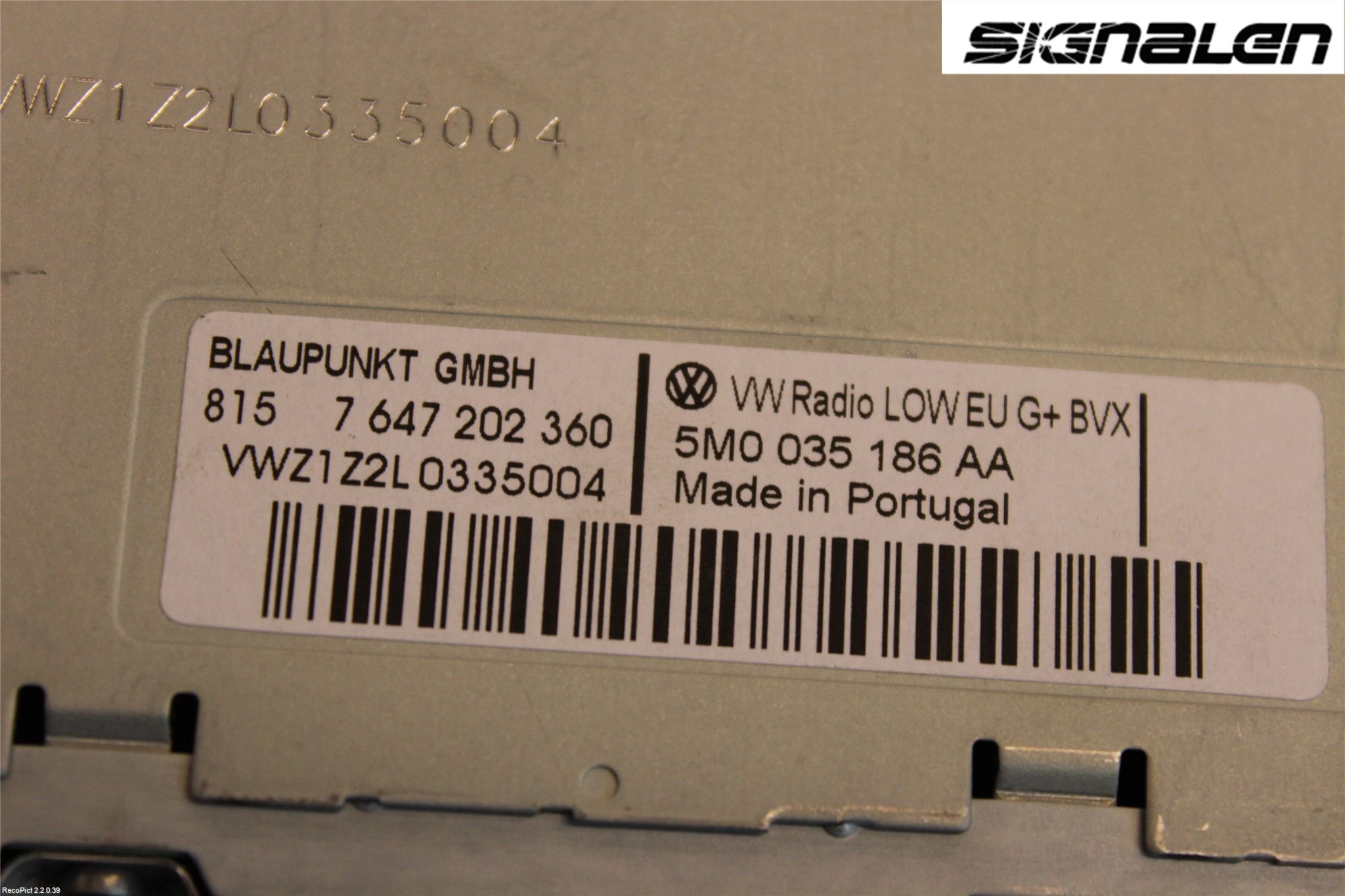 Volkswagen VW POLO 10-17 Stereo Radio
