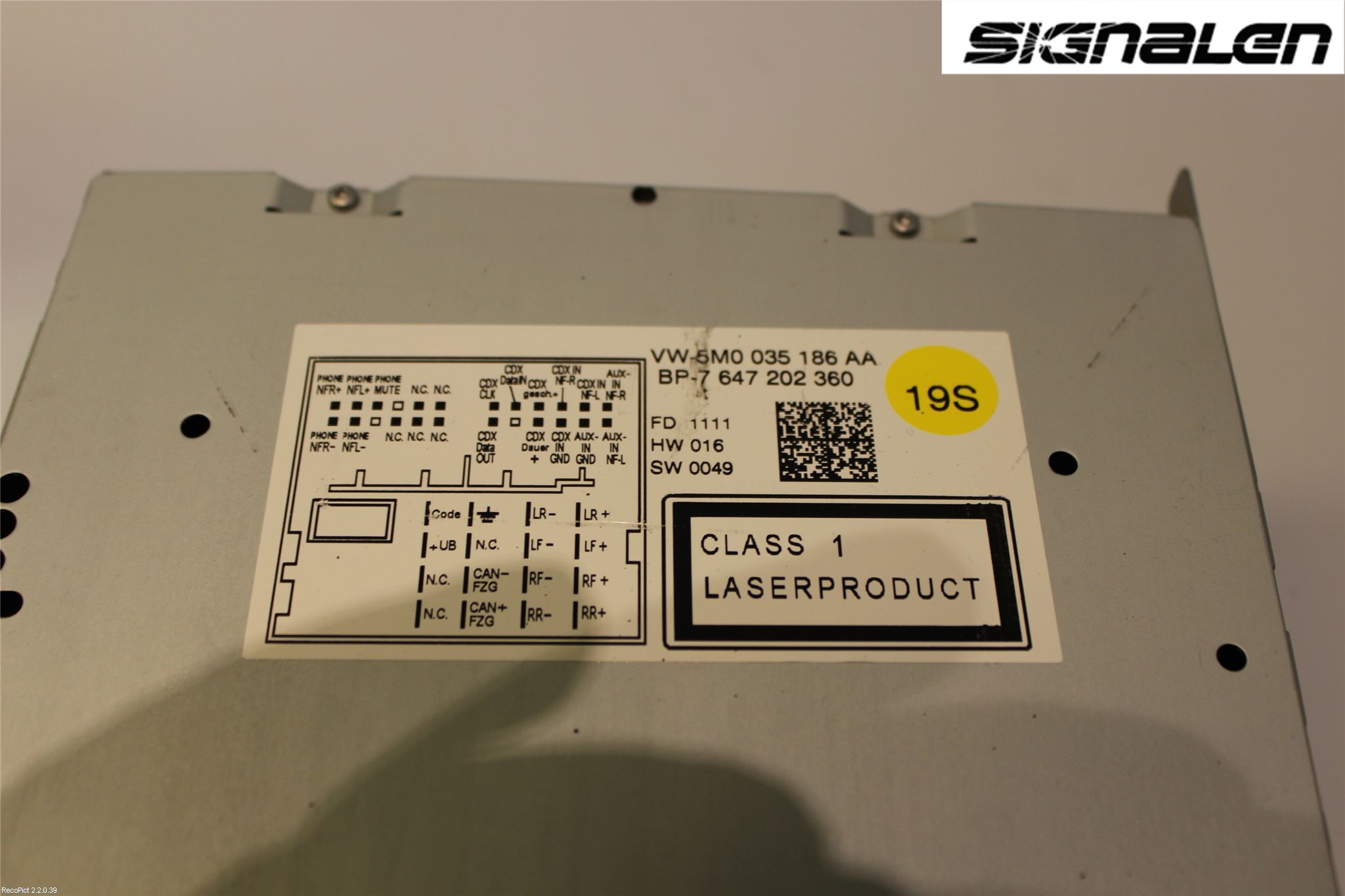 Volkswagen VW POLO 10-17 Stereo Radio Med Cd