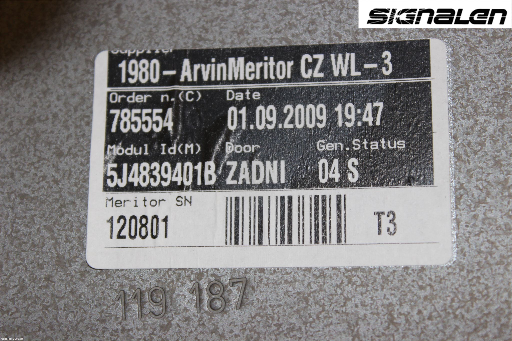 Skoda FABIA 07-14 Vindusheis