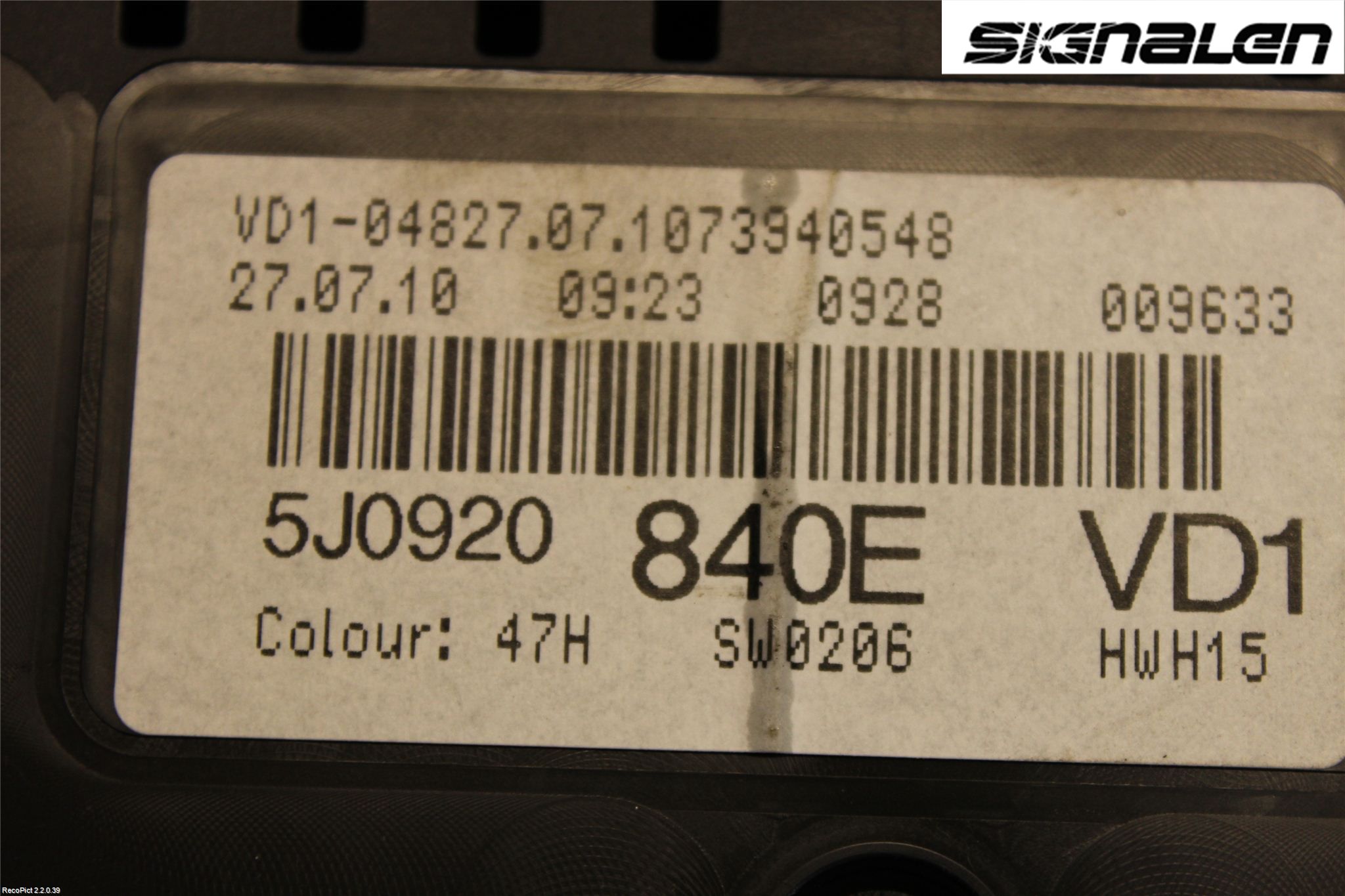Skoda FABIA 07-14 Instr Kombinert
