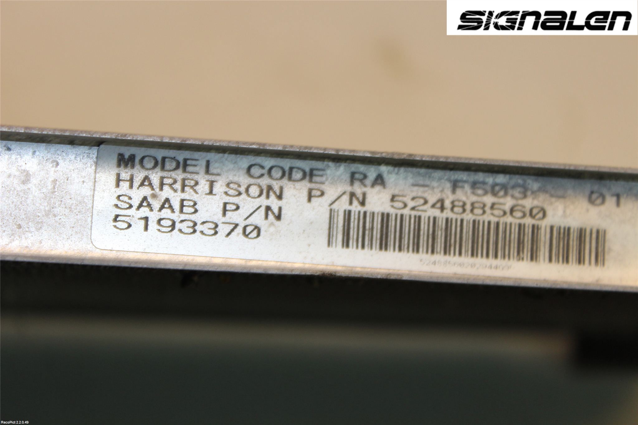 Saab 9-5 -05 Radiator Manuell