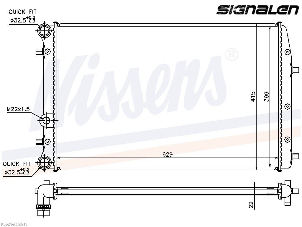 Seat CORDOBA 03-09 Radiator Manuell