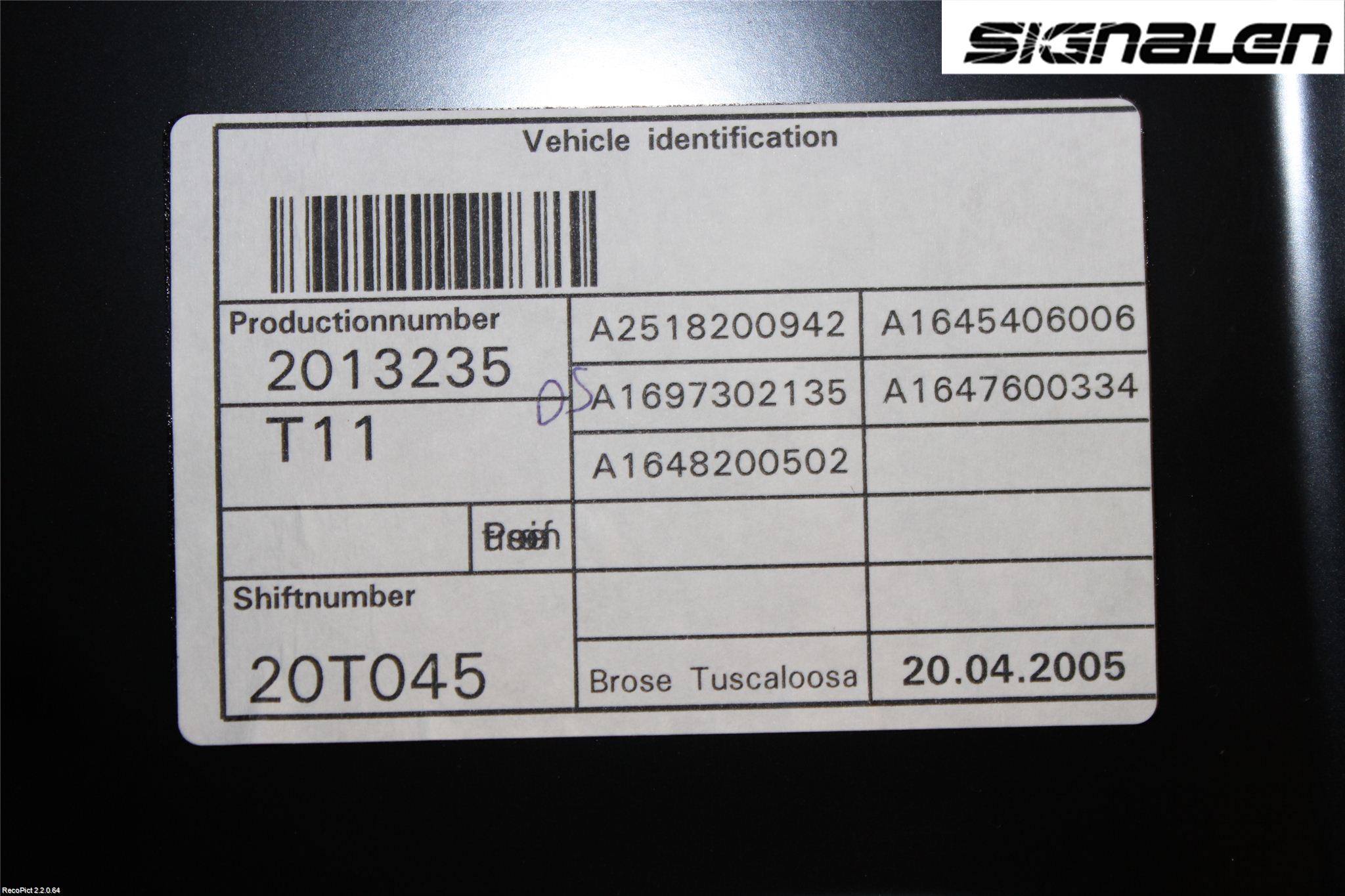 Mercedes-Benz MB ML (W164) 05-11 Vindusheis