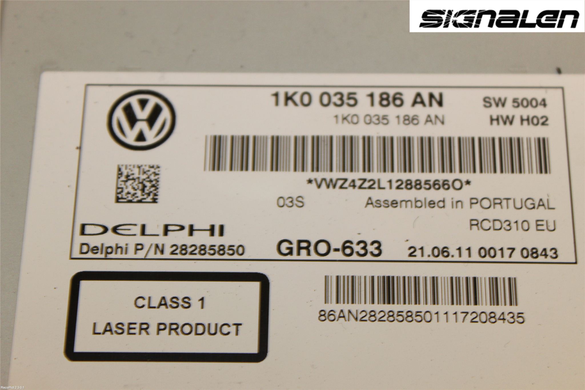 Volkswagen VW PASSAT 11-14 Stereo Radio