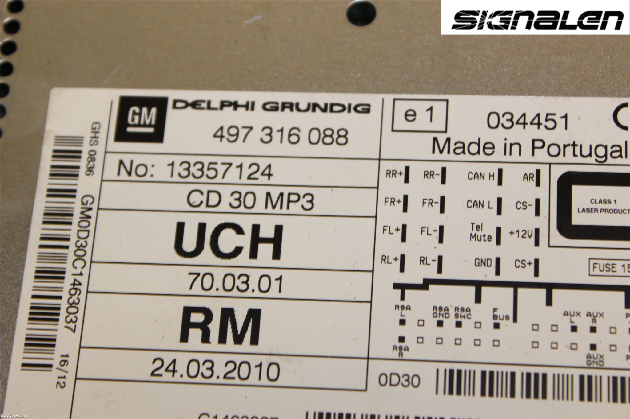 Opel CORSA D 07-14 Stereo Radio