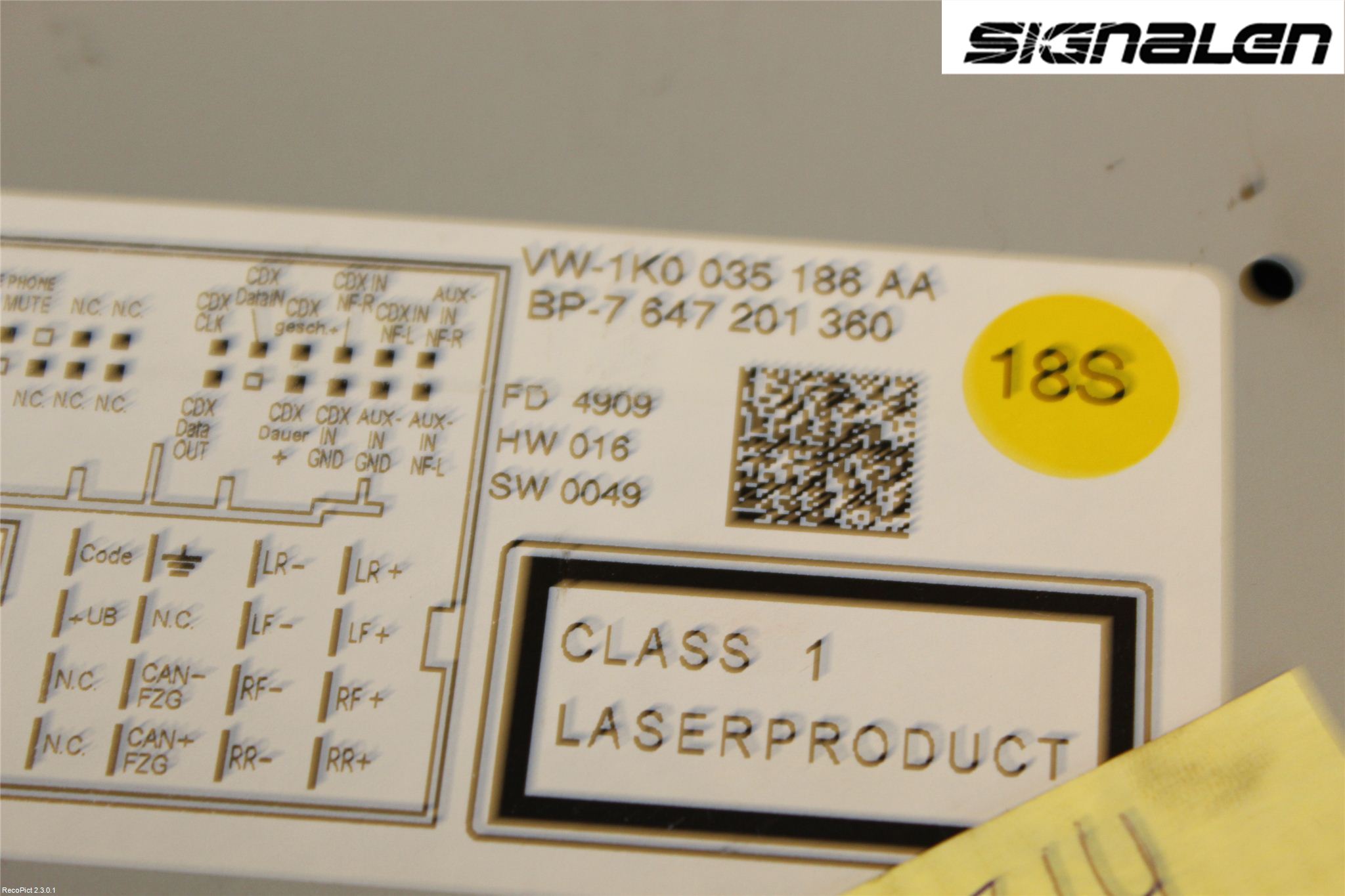 Volkswagen VW GOLF VI 09-13 Stereo Radio