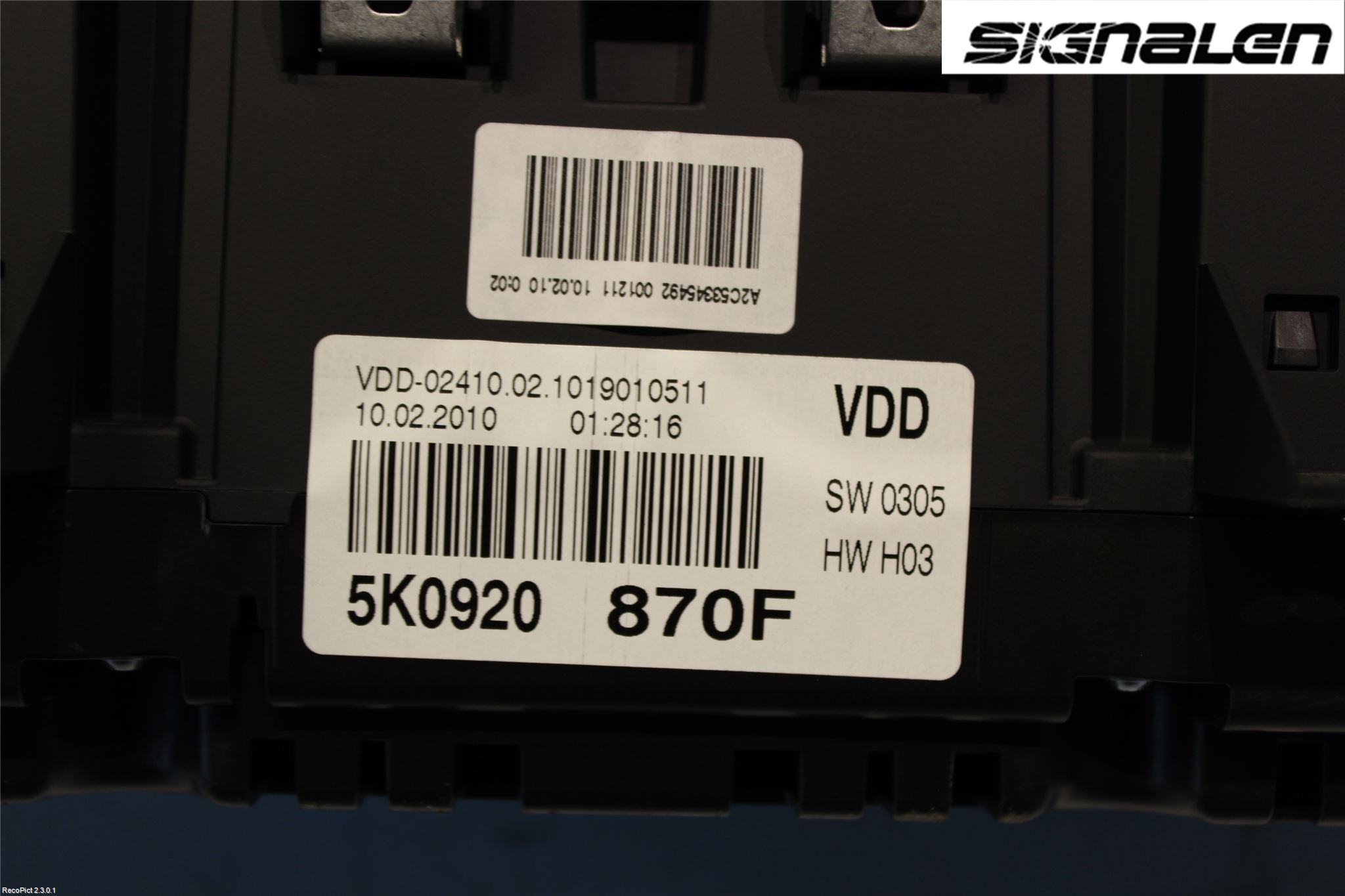 Volkswagen VW GOLF VI 09-13 Instr Kombinert