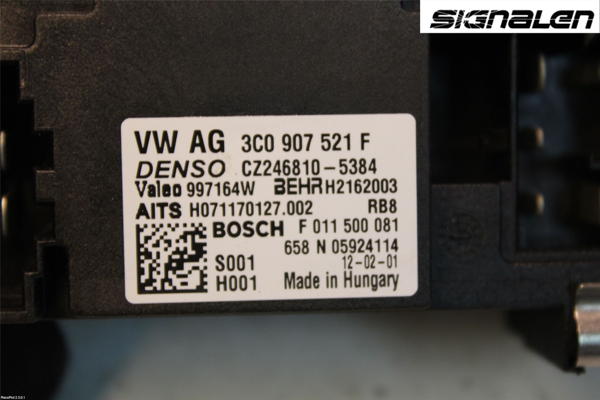 Volkswagen VW TOURAN 10-15 Varmeapparat Viftemotstand