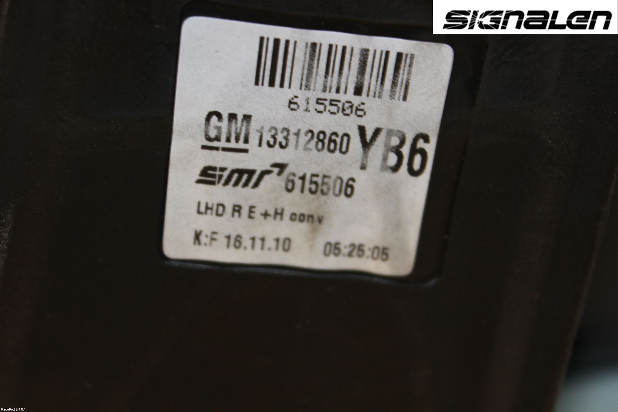 Opel ZAFIRA B 06-14 Speil H M-El Justering