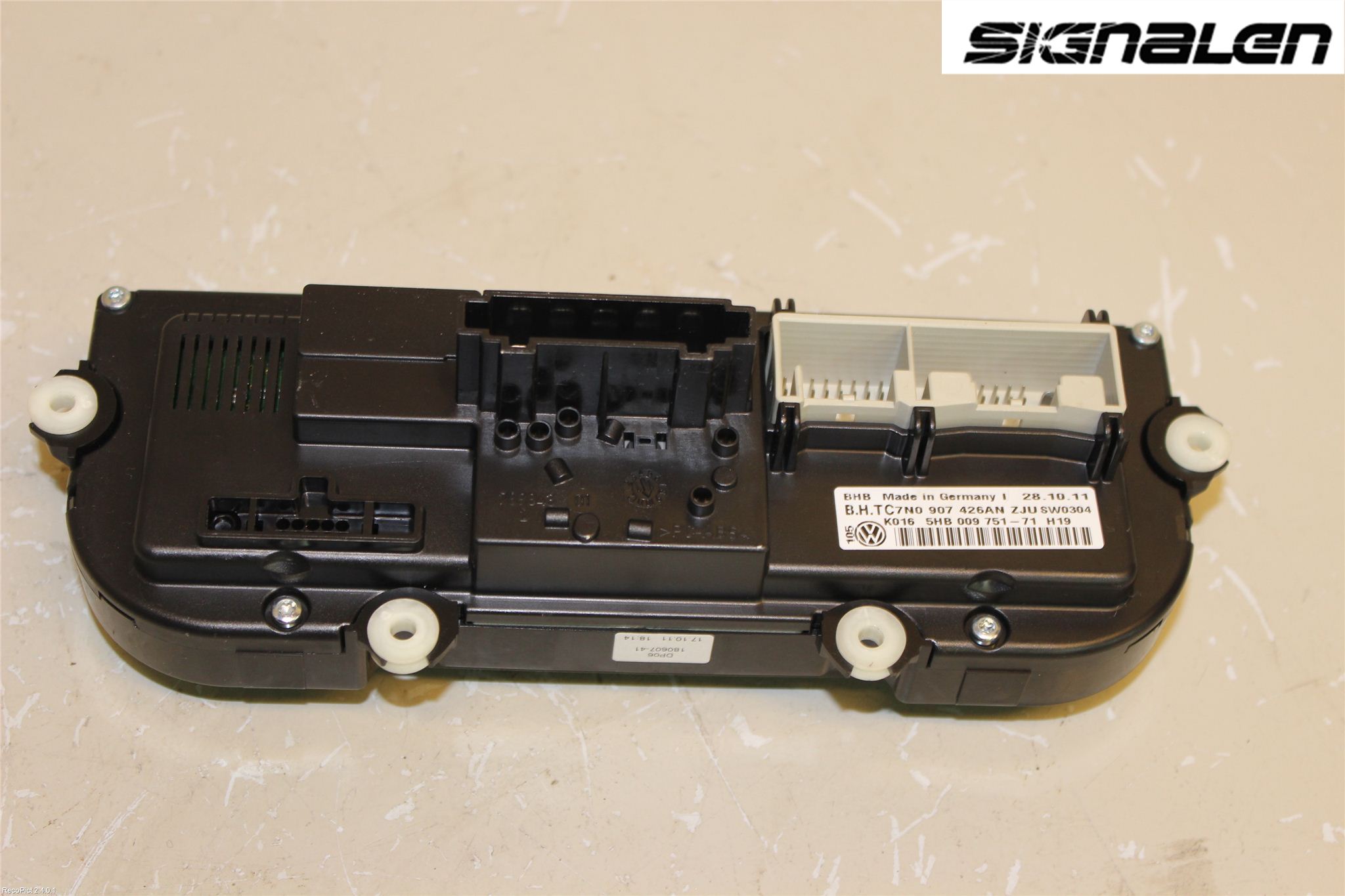 Volkswagen VW GOLF VI 09-13 Varme Ac Betjening-Display
