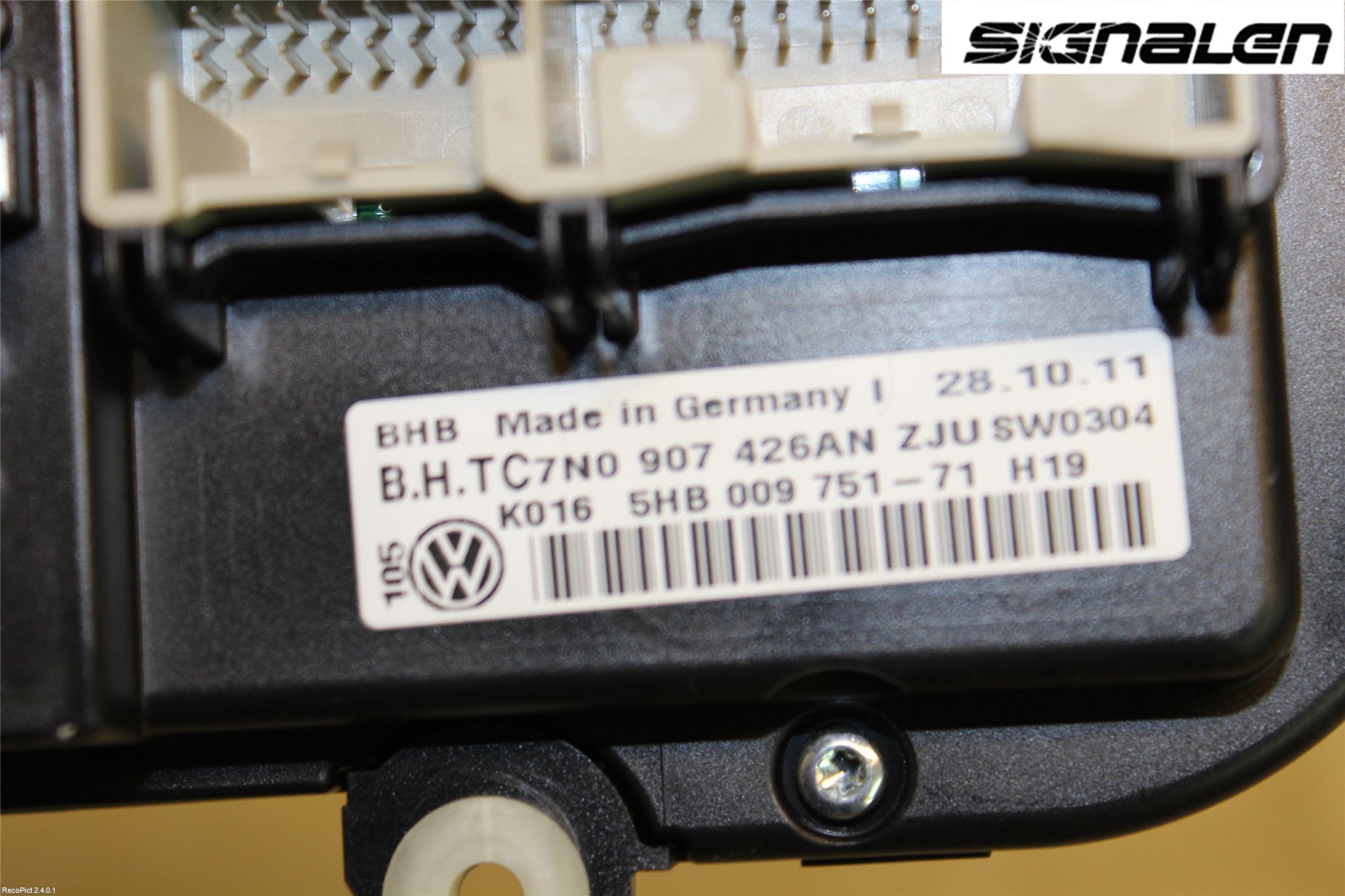 Volkswagen VW GOLF VI 09-13 Varme Ac Betjening-Display