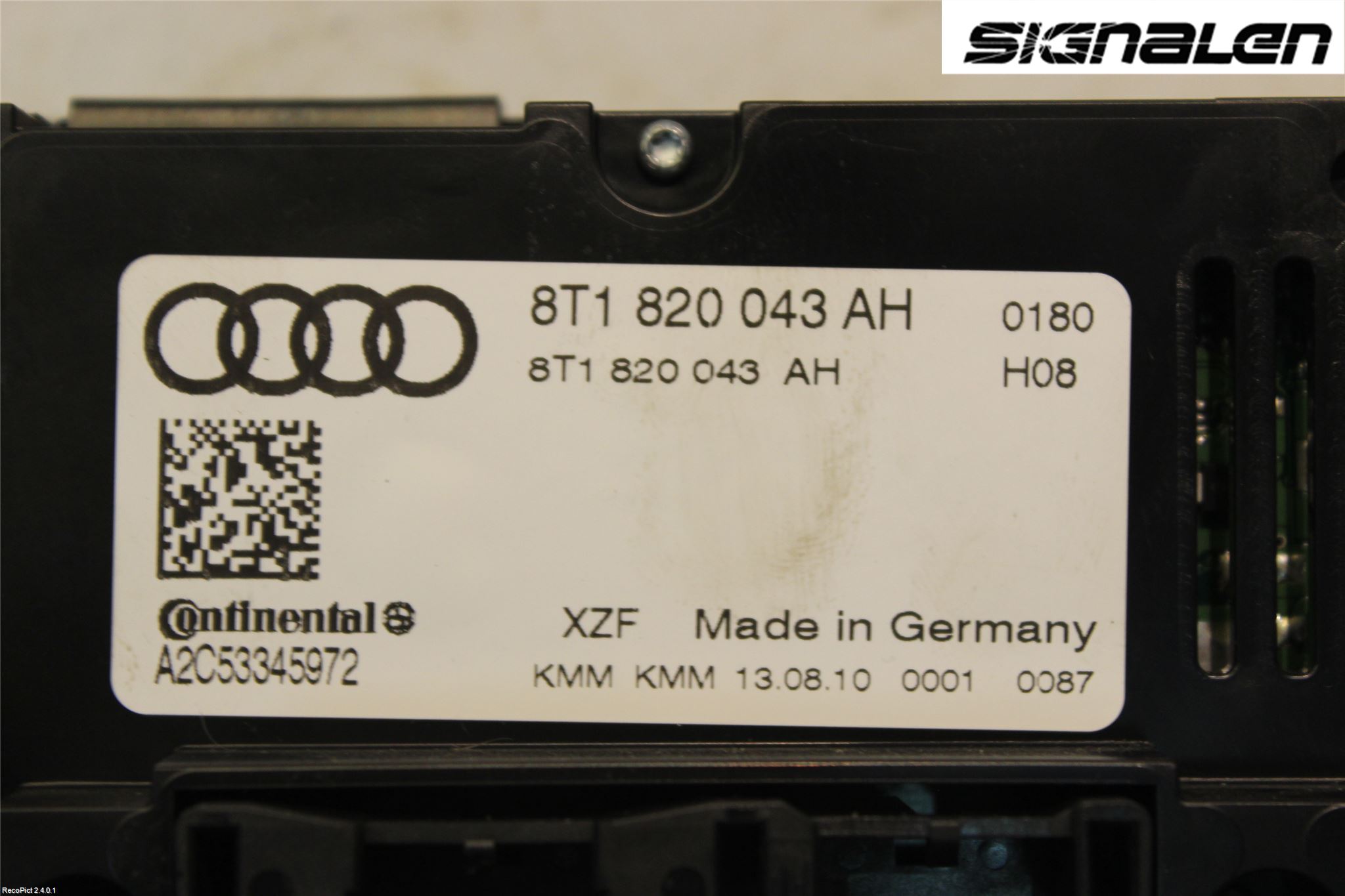 Audi A4/S4 08-11 Varme Ac Betjening-Display