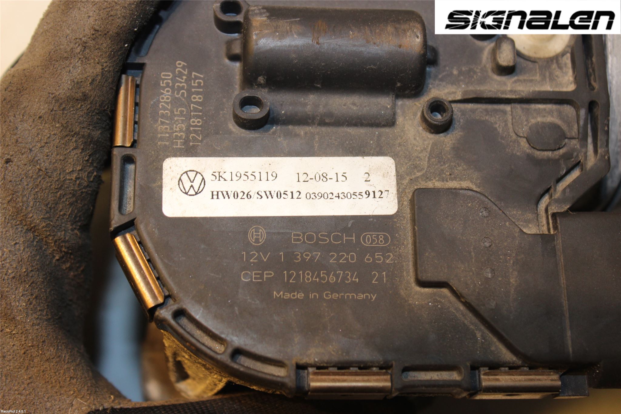 Volkswagen VW GOLF VI 09-13 Viskermotor Frontrute