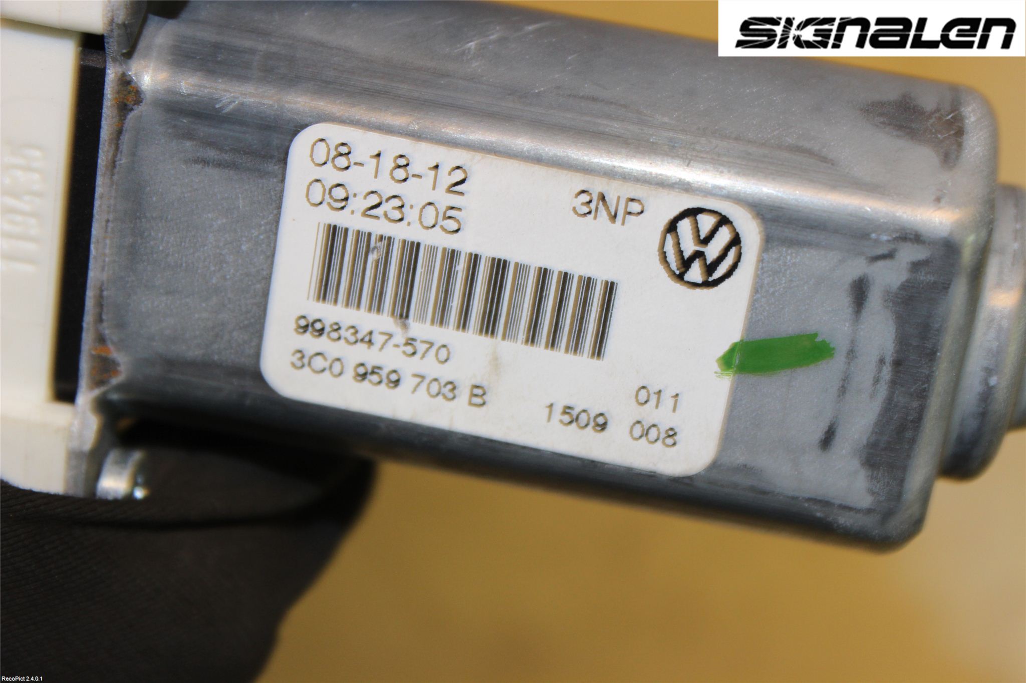 Volkswagen VW GOLF VI 09-13 Vindusheismotor