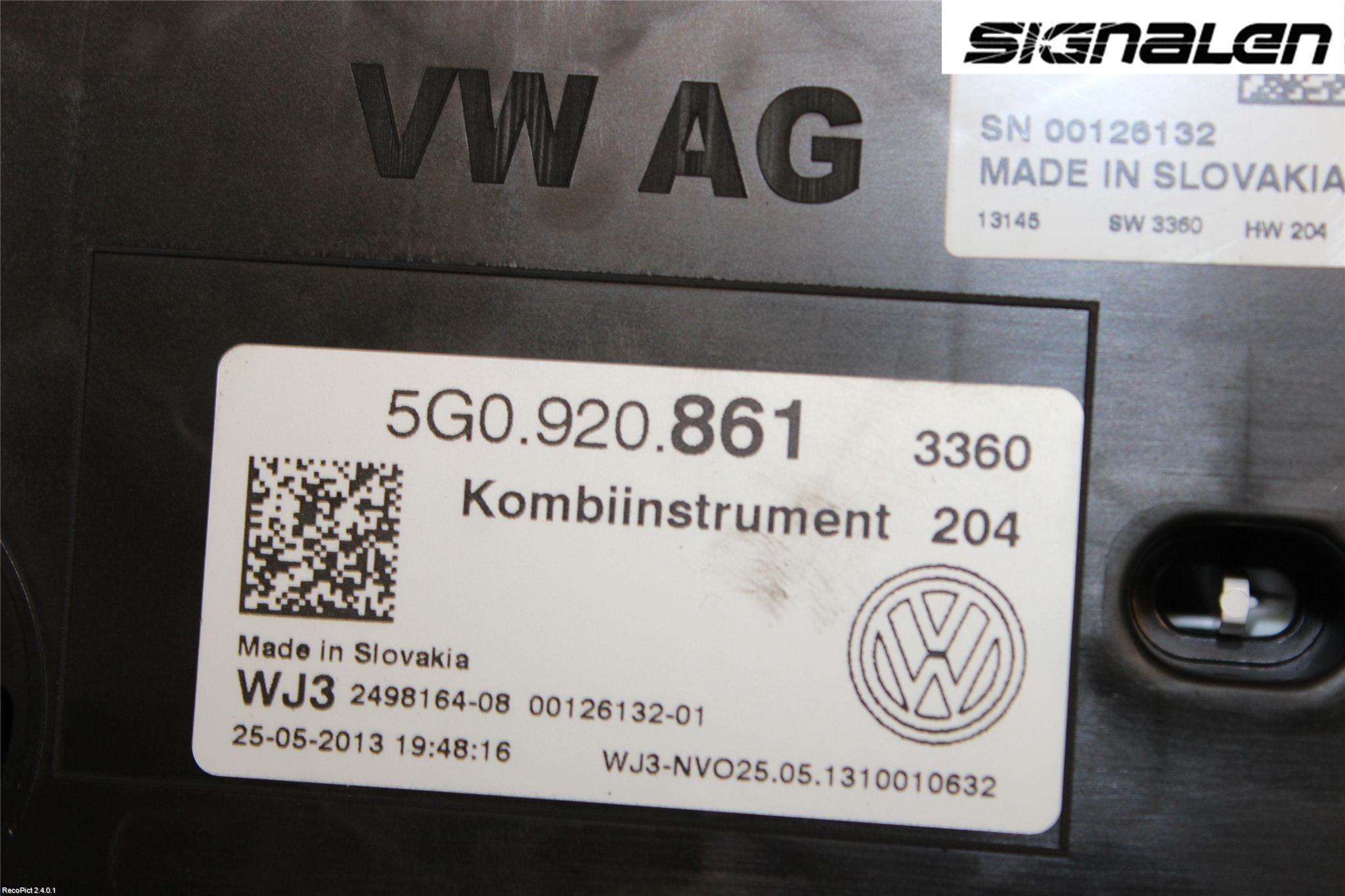 Volkswagen VW GOLF / E-GOLF VII 13-20 Instr Kombinert