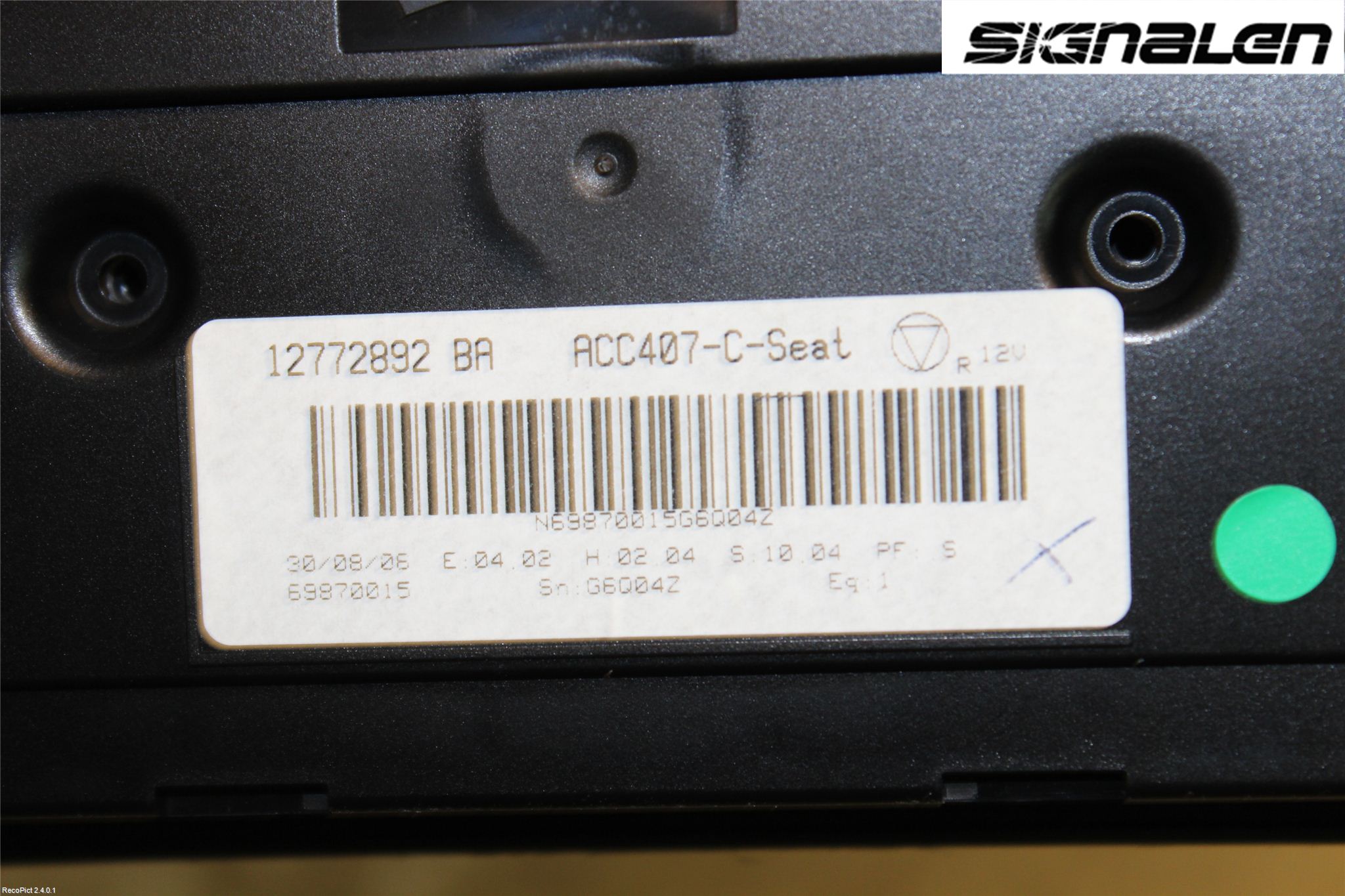 Saab 9-3 VER 2 Varme Ac Betjening-Display
