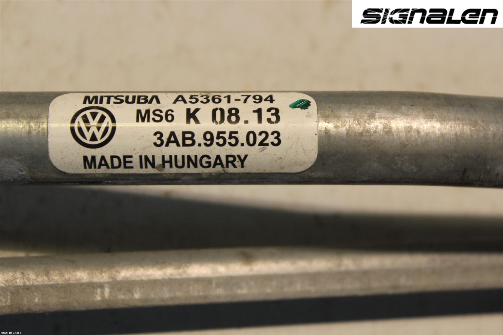 Volkswagen VW PASSAT 11-14 Viskeroverføring Frontrute