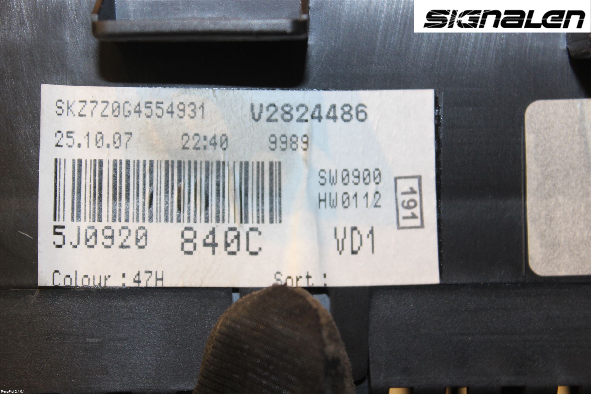 Skoda FABIA 07-14 Instr Kombinert