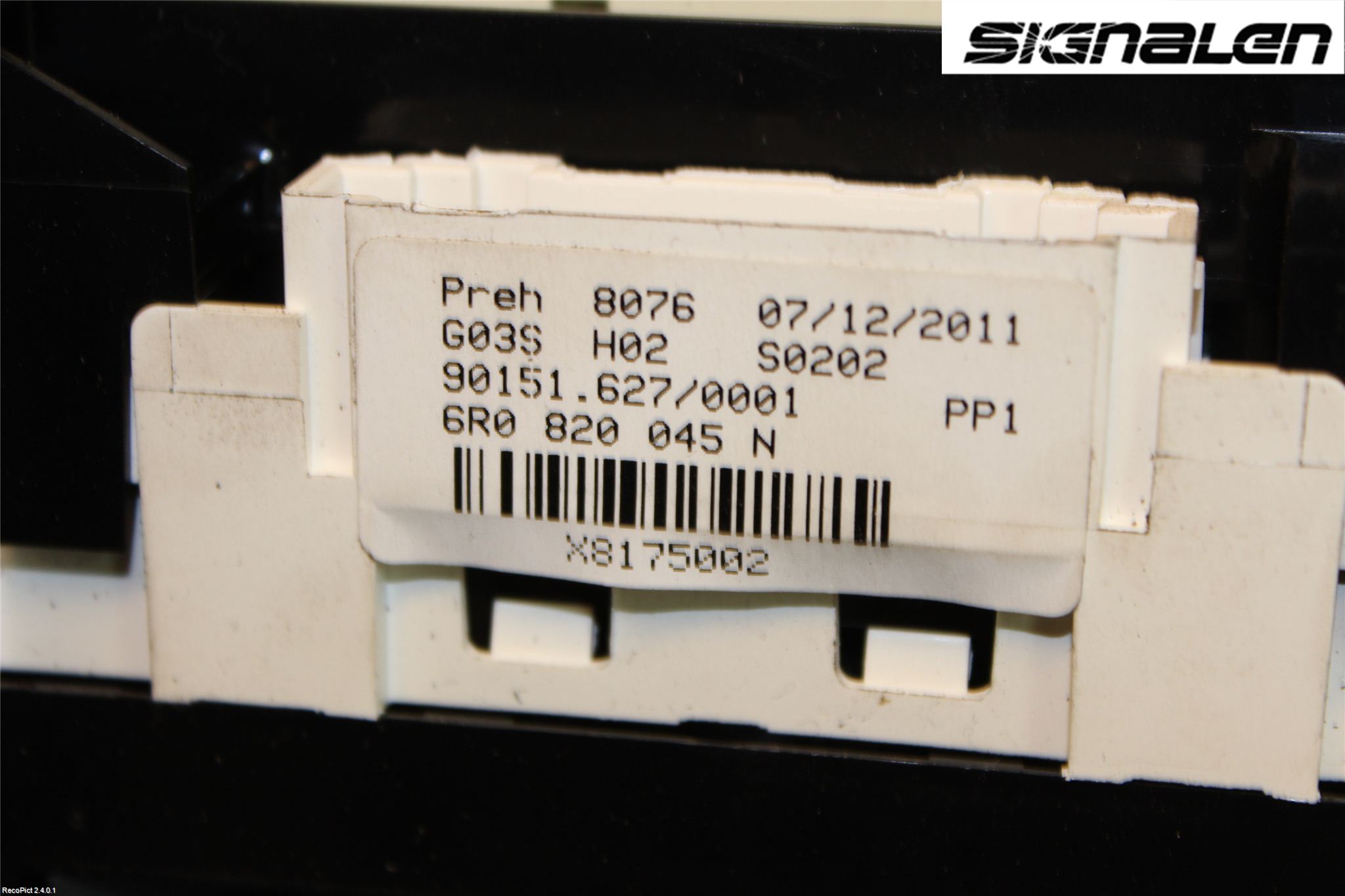 Volkswagen VW POLO 10-17 Varme Ac Betjening-Display