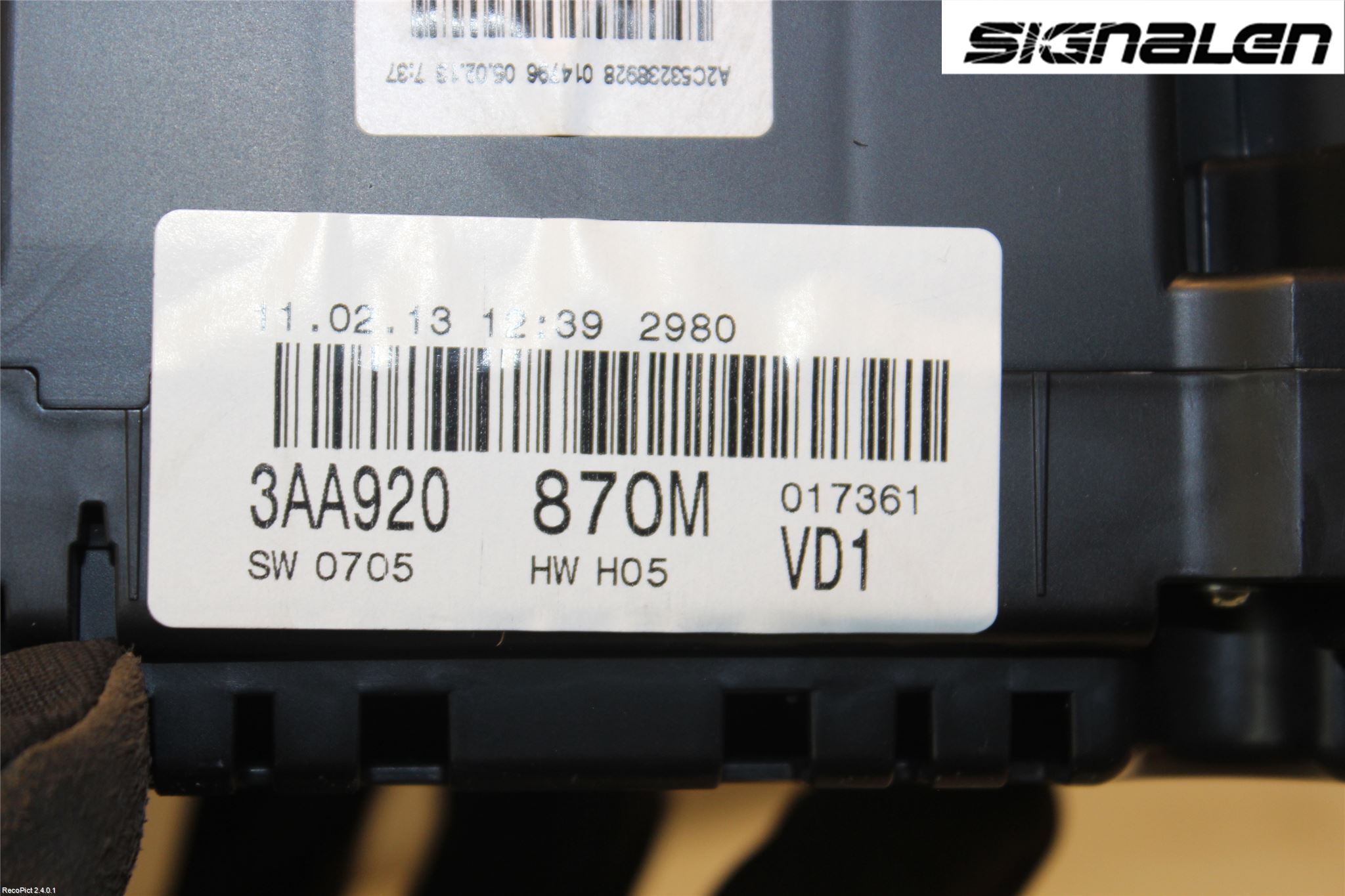 Volkswagen VW PASSAT 11-14 Instr Kombinert