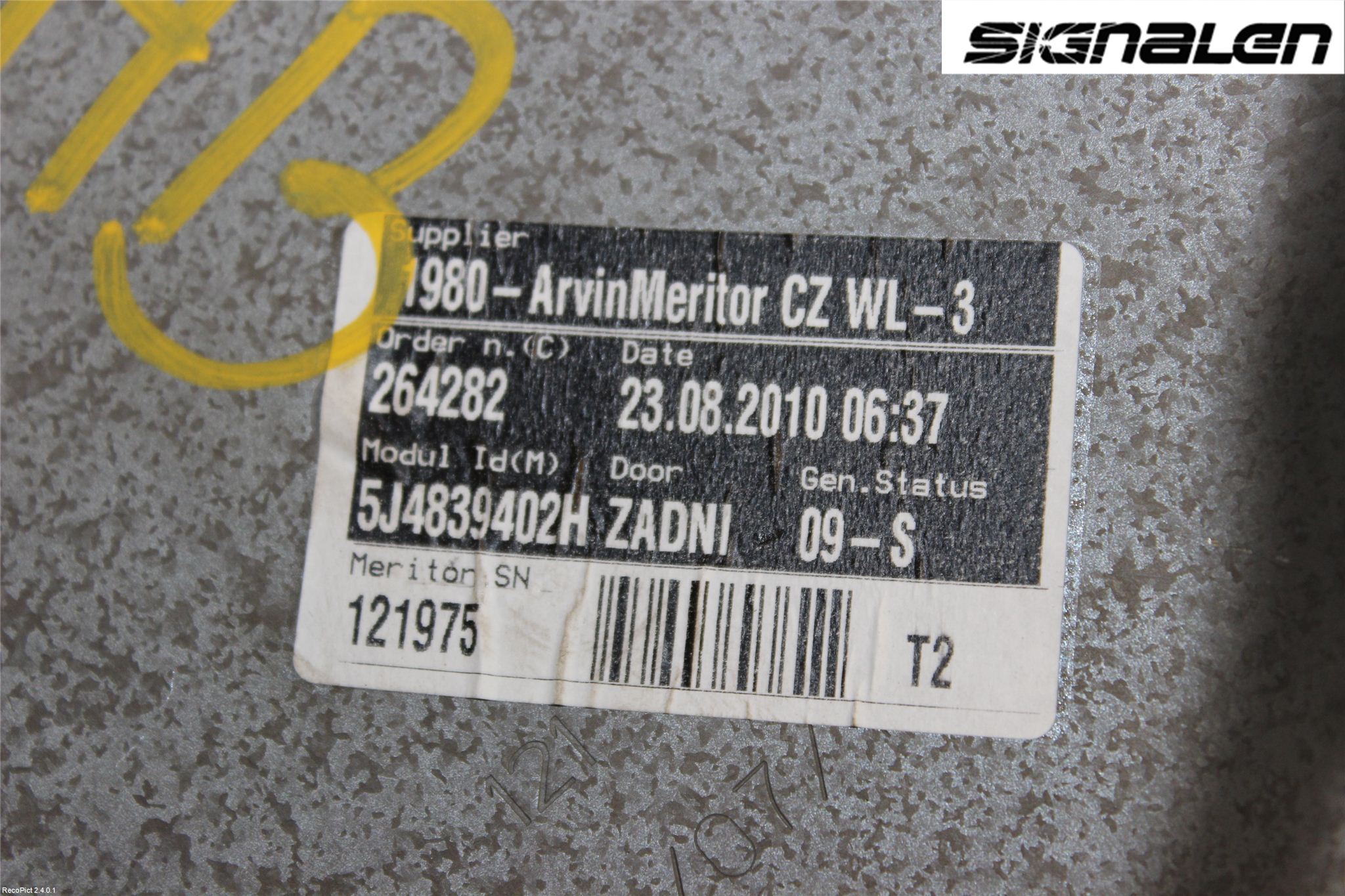 Skoda OCTAVIA (1Z) 05-13 Vindusheis