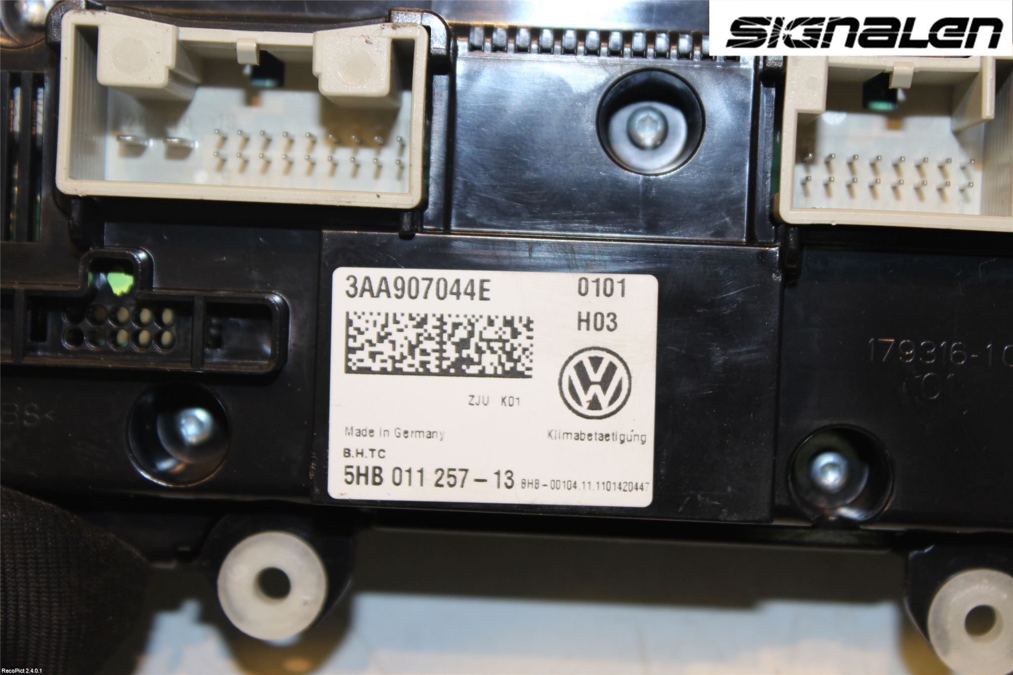 Volkswagen VW PASSAT 11-14 Varme Ac Betjening-Display