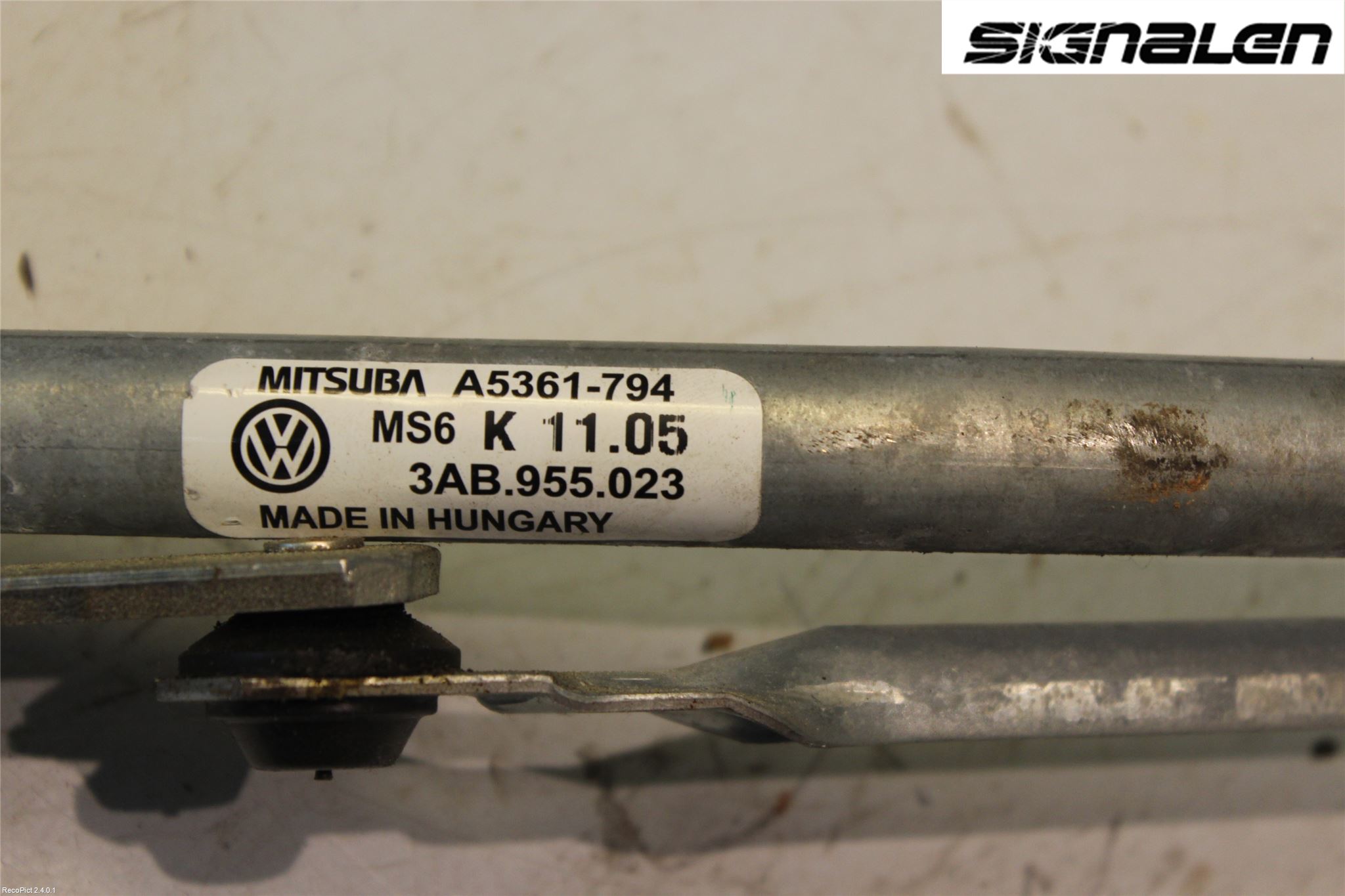 Volkswagen VW PASSAT 11-14 Viskeroverføring Frontrute