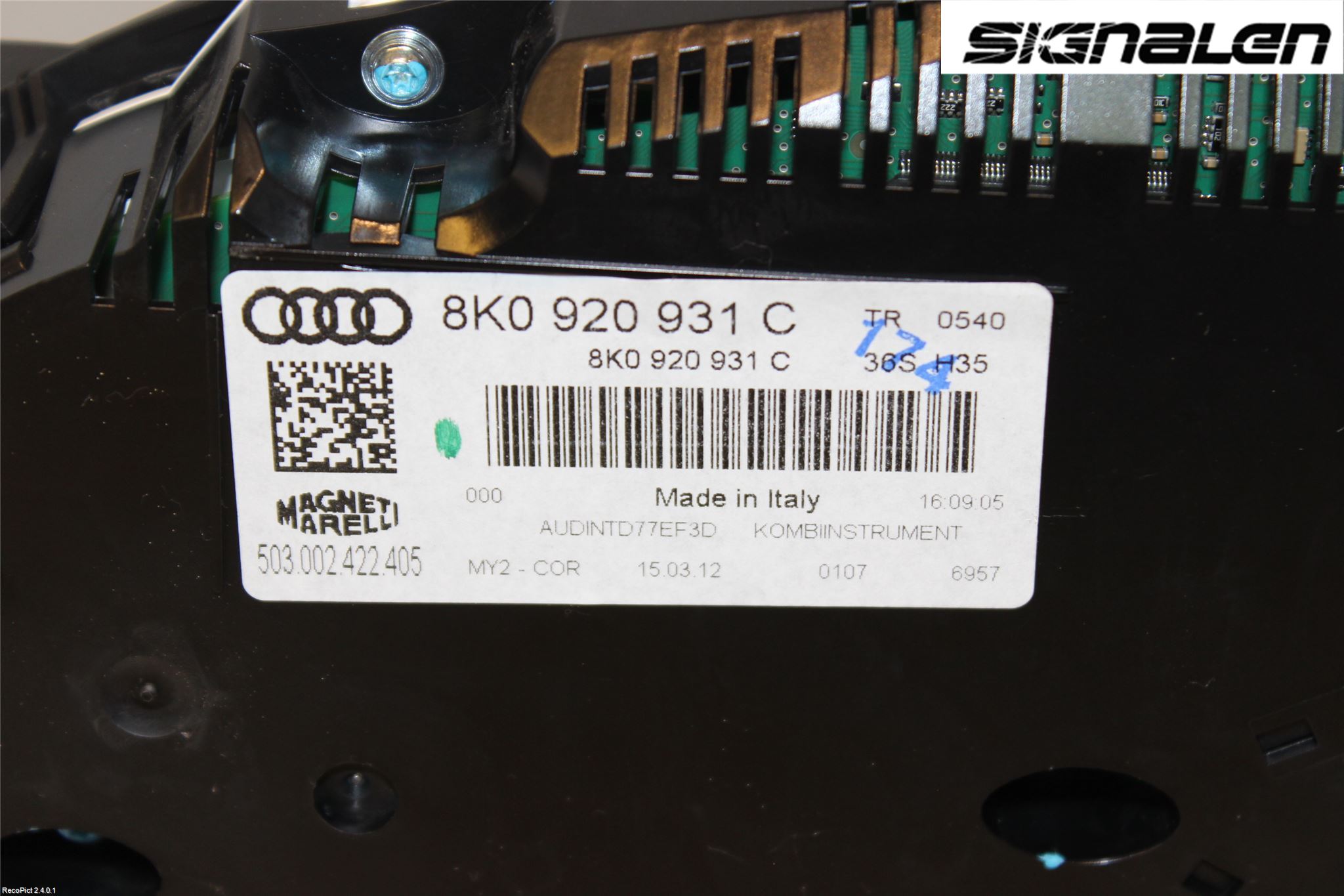 Audi A4 12-15 Instr Kombinert