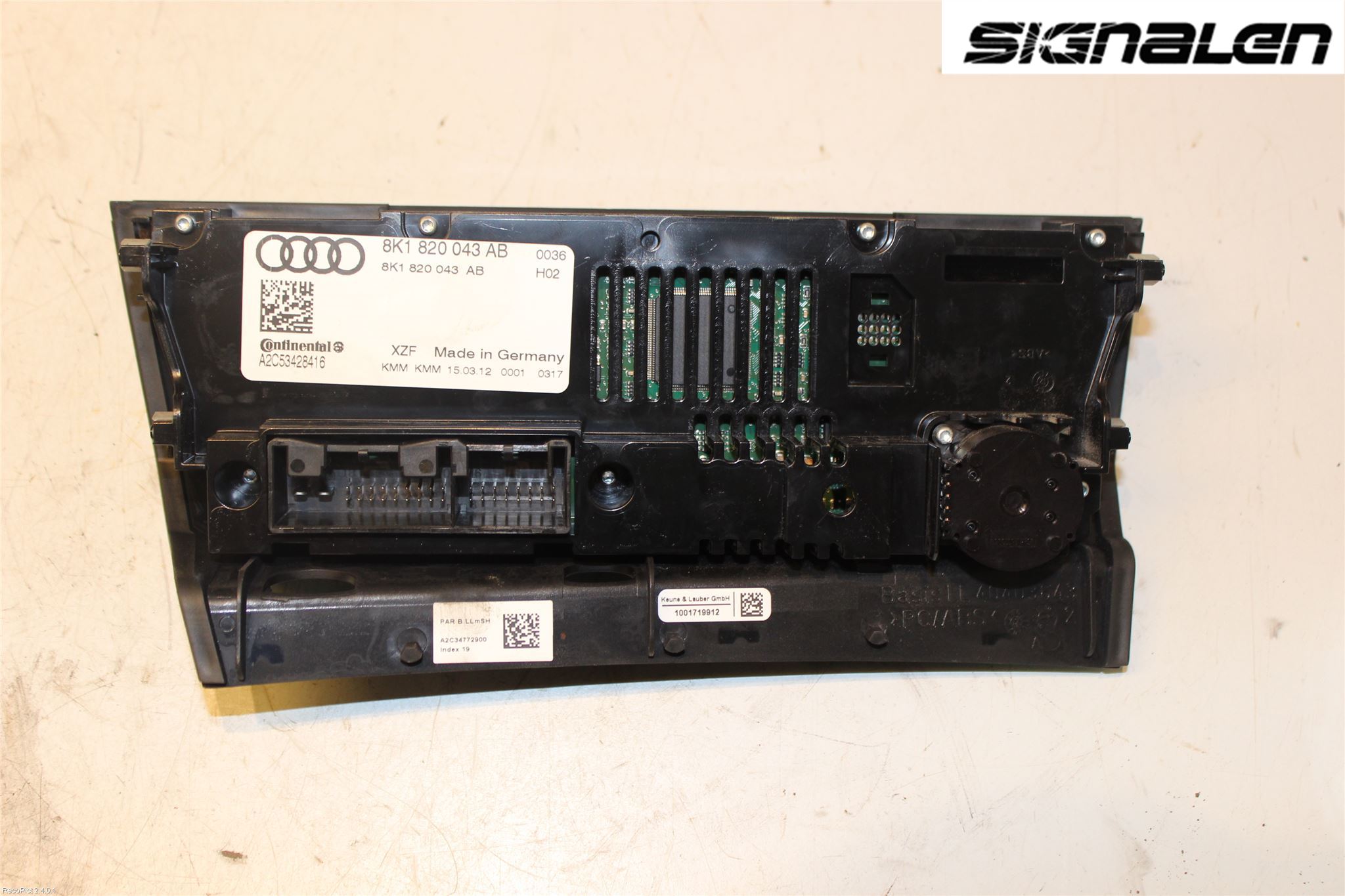 Audi A4 12-15 Varme Ac Betjening-Display