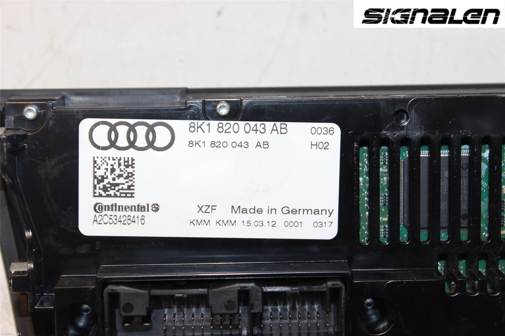 Audi A4 12-15 Varme Ac Betjening-Display