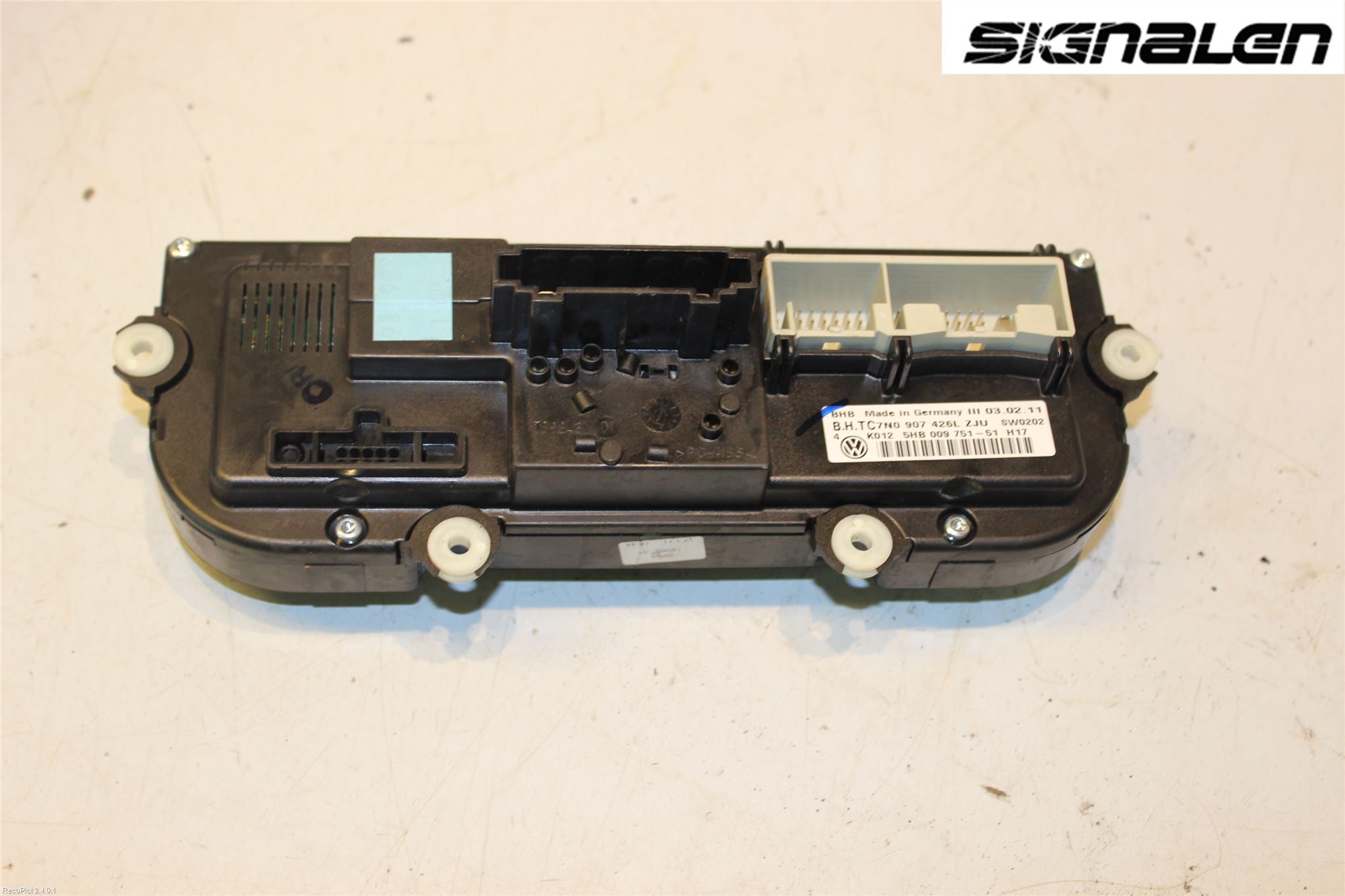 Volkswagen VW TOURAN 10-15 Varme Ac Betjening-Display