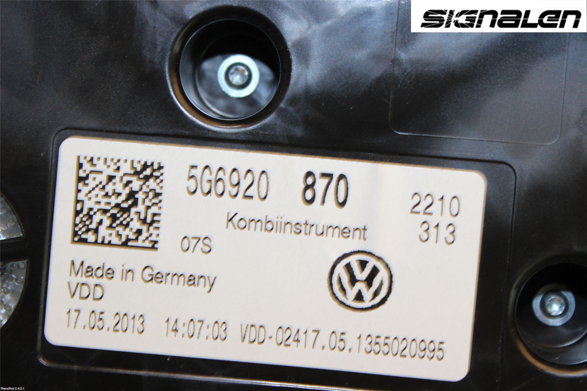 Volkswagen VW GOLF / E-GOLF VII 13-20 Instr Kombinert