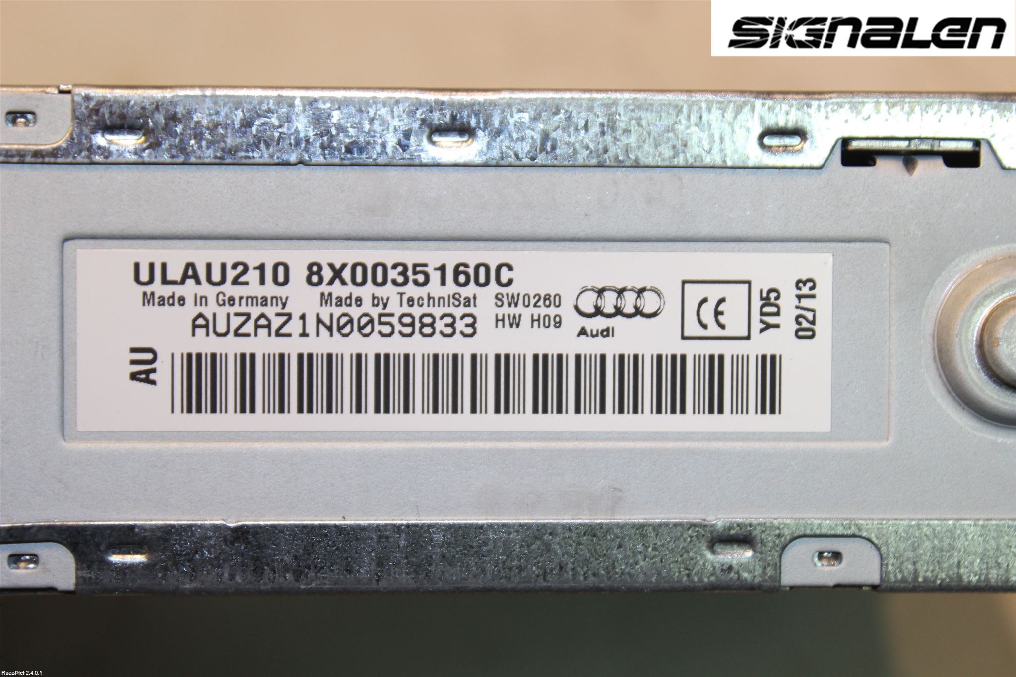 Audi A1/S1 11-18 Stereo Radio Med Cd