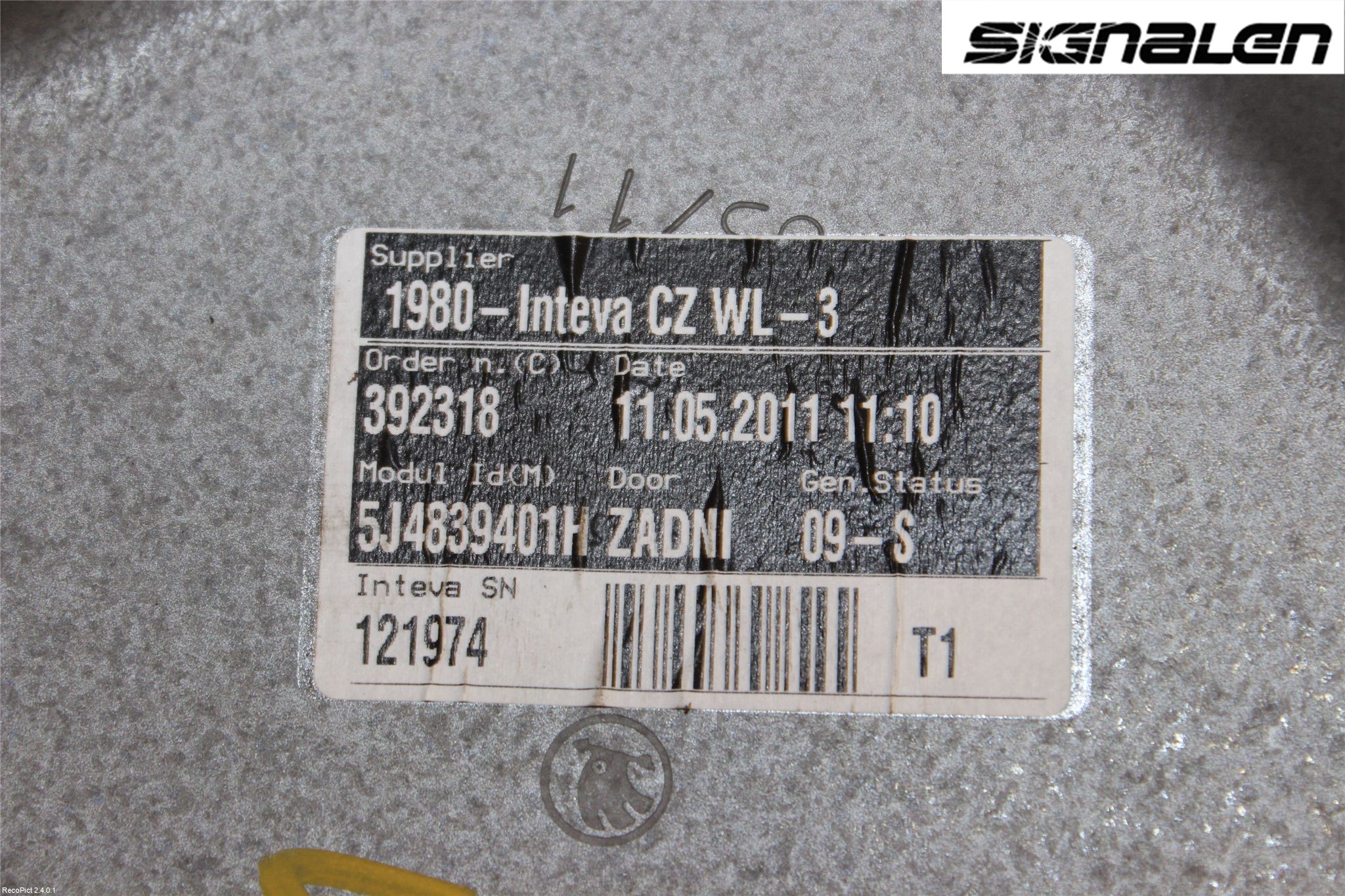 Skoda FABIA 07-14 Vindusheis
