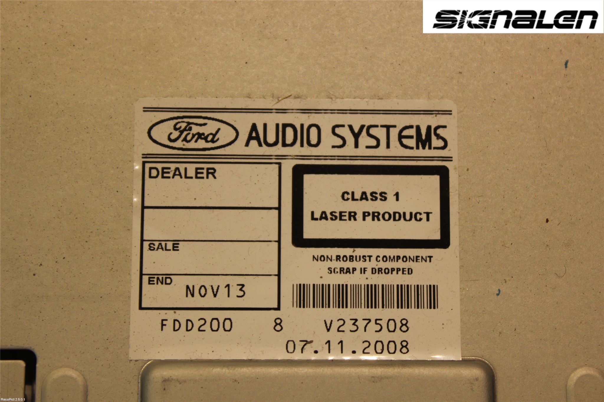 Ford FOCUS 08-11 Stereo Radio Med Cd