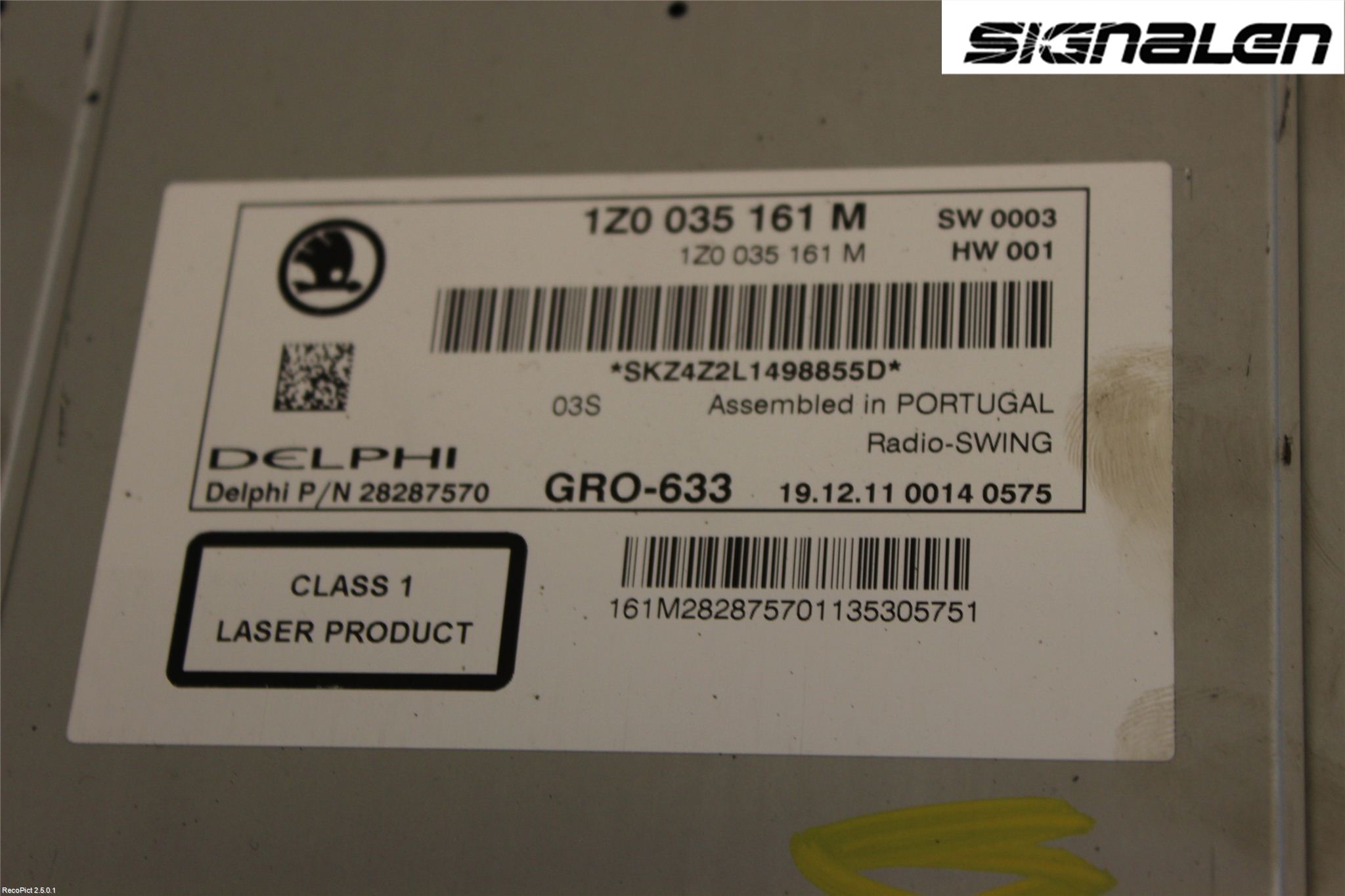 Skoda OCTAVIA (1Z) 05-13 Stereo Radio