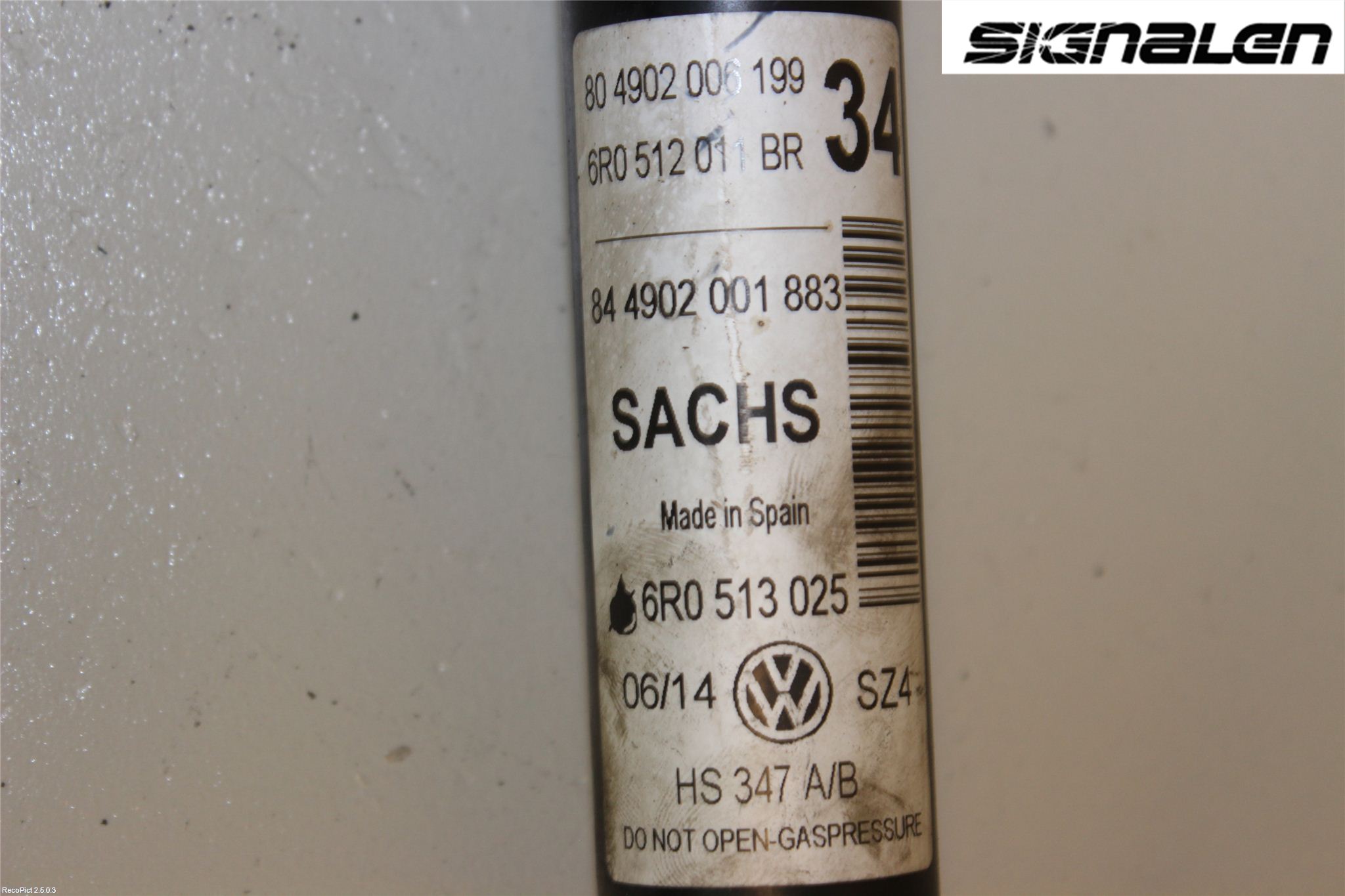 Volkswagen VW POLO 10-17 Støtdemper Bak