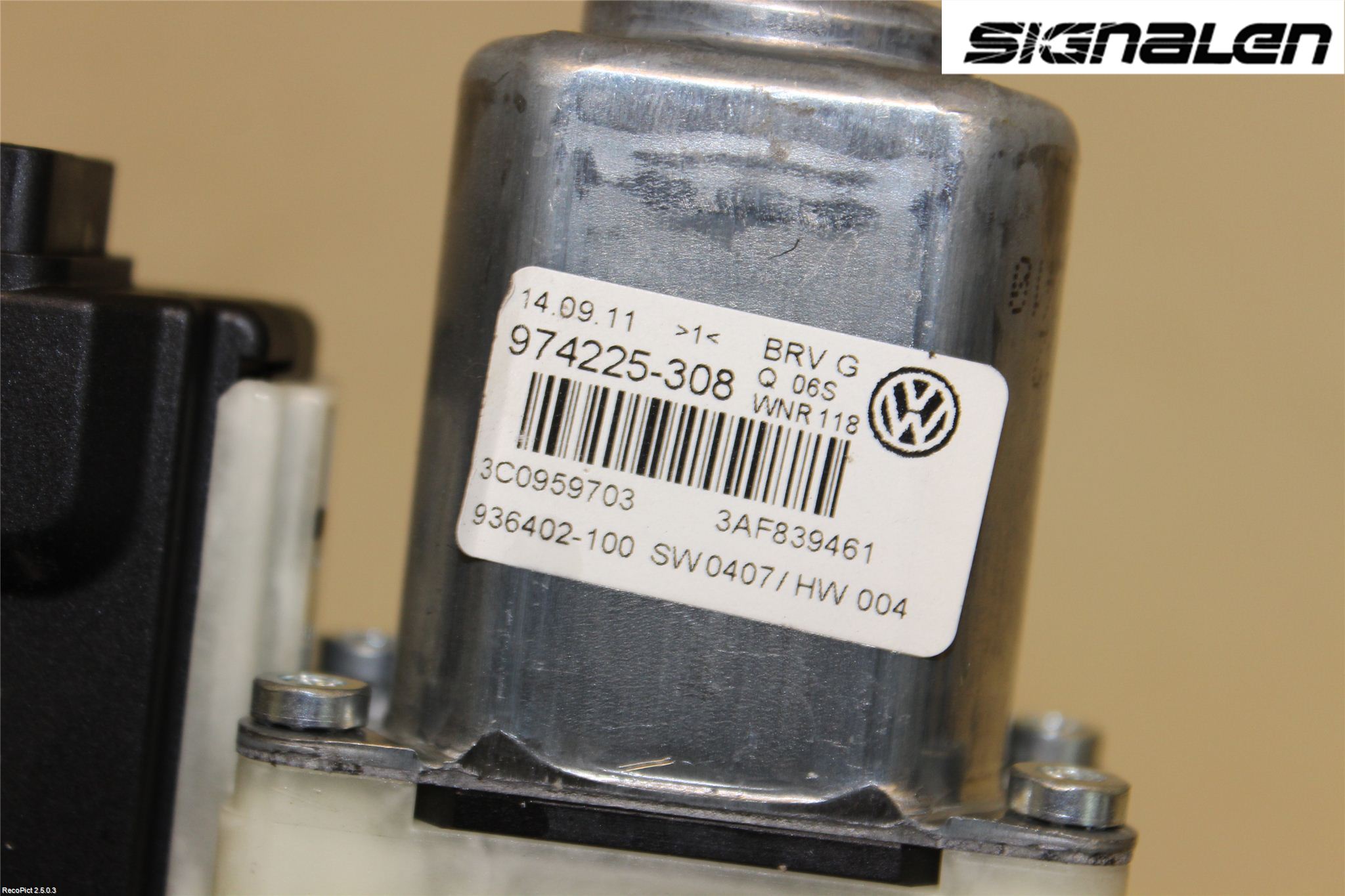 Volkswagen VW PASSAT 11-14 Vindusheismotor