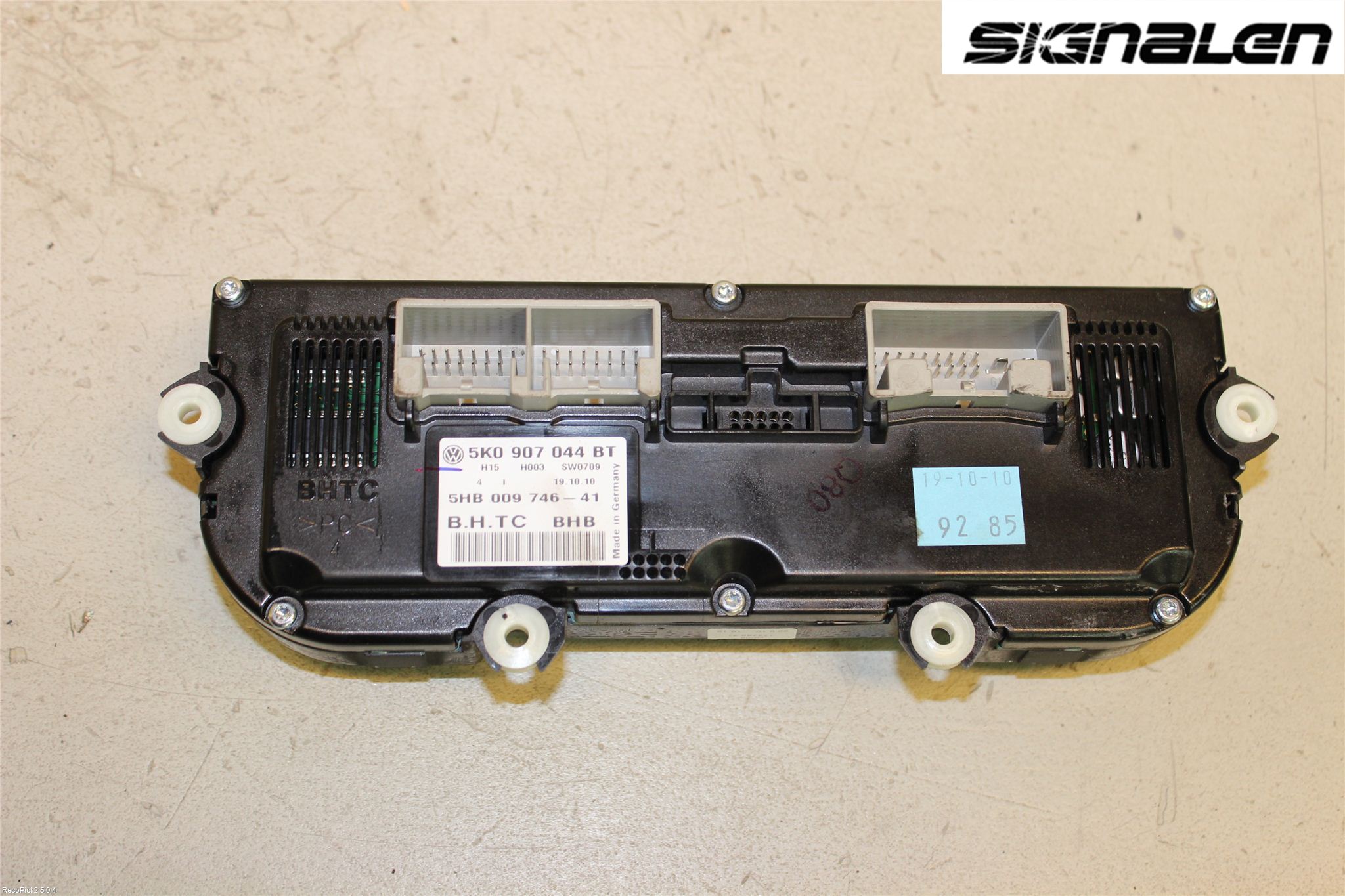 Volkswagen VW GOLF VI 09-13 Varme Ac Betjening-Display
