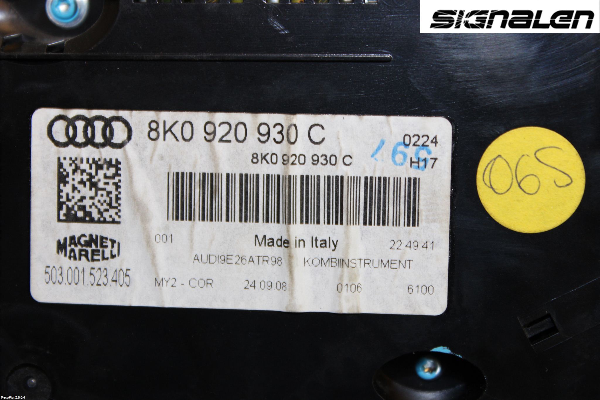 Audi A4/S4 08-11 Instr Kombinert