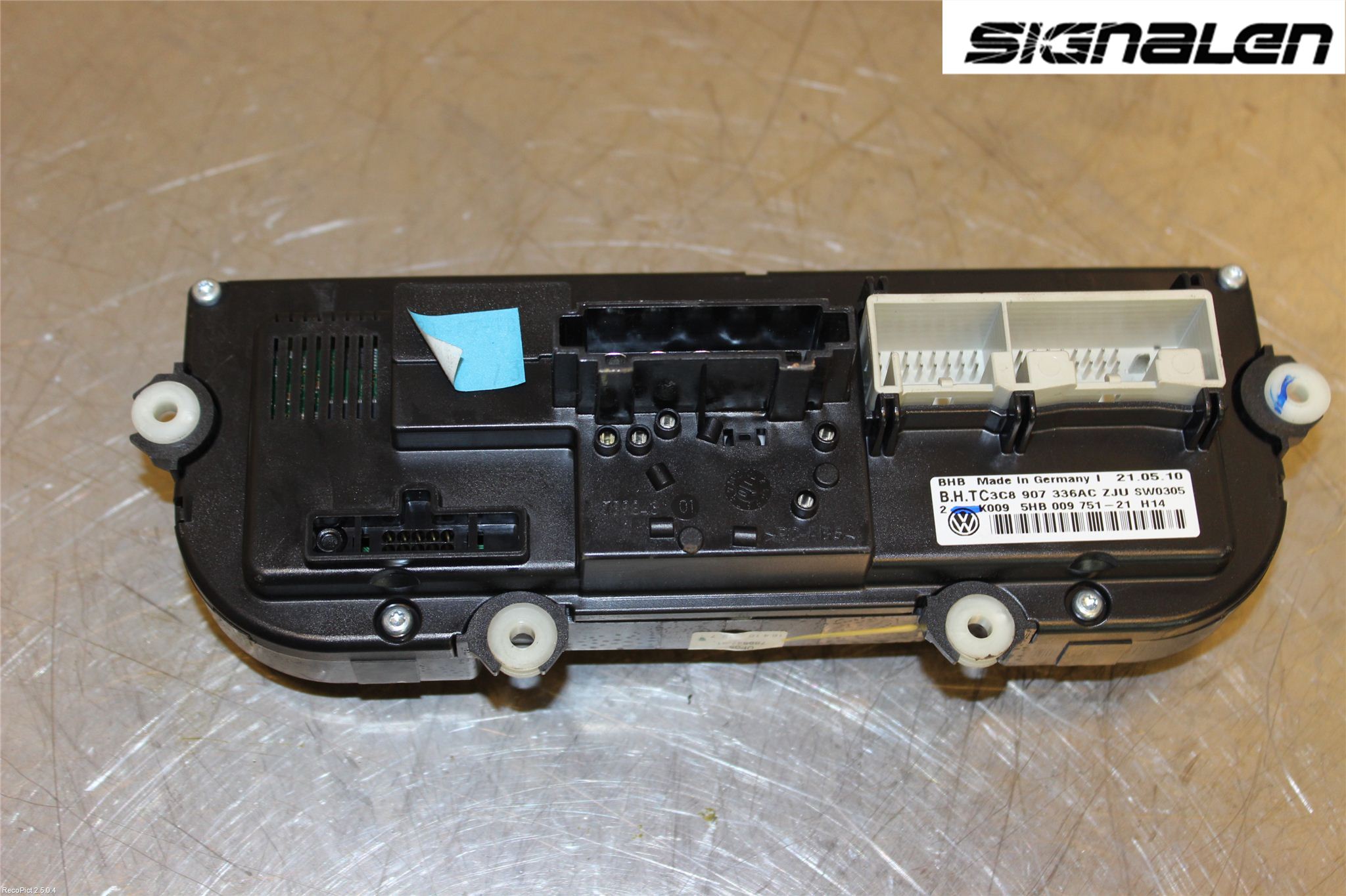 Volkswagen VW GOLF VI 09-13 Varme Ac Betjening-Display