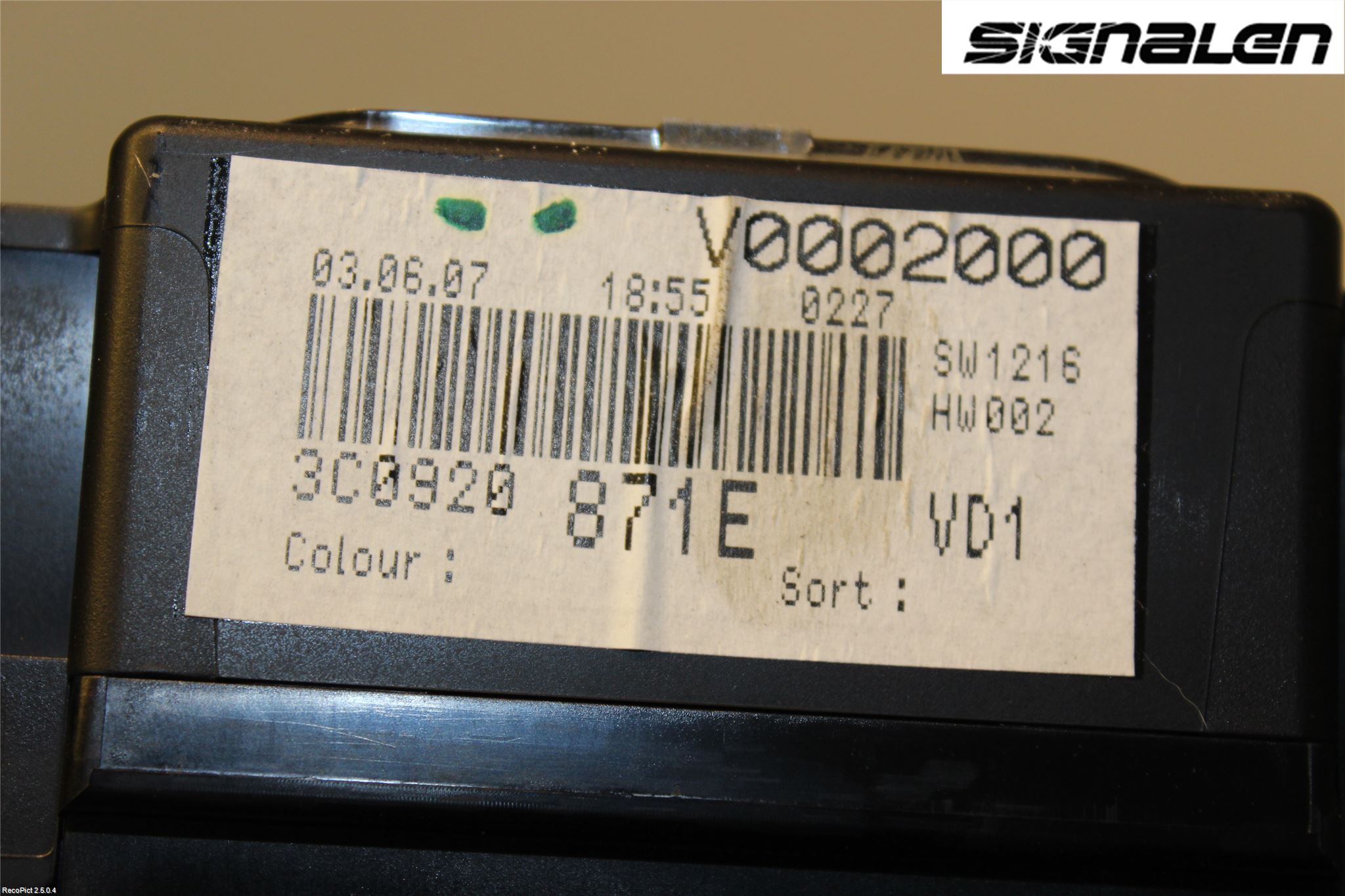 Volkswagen VW PASSAT 05-11 Instr Kombinert