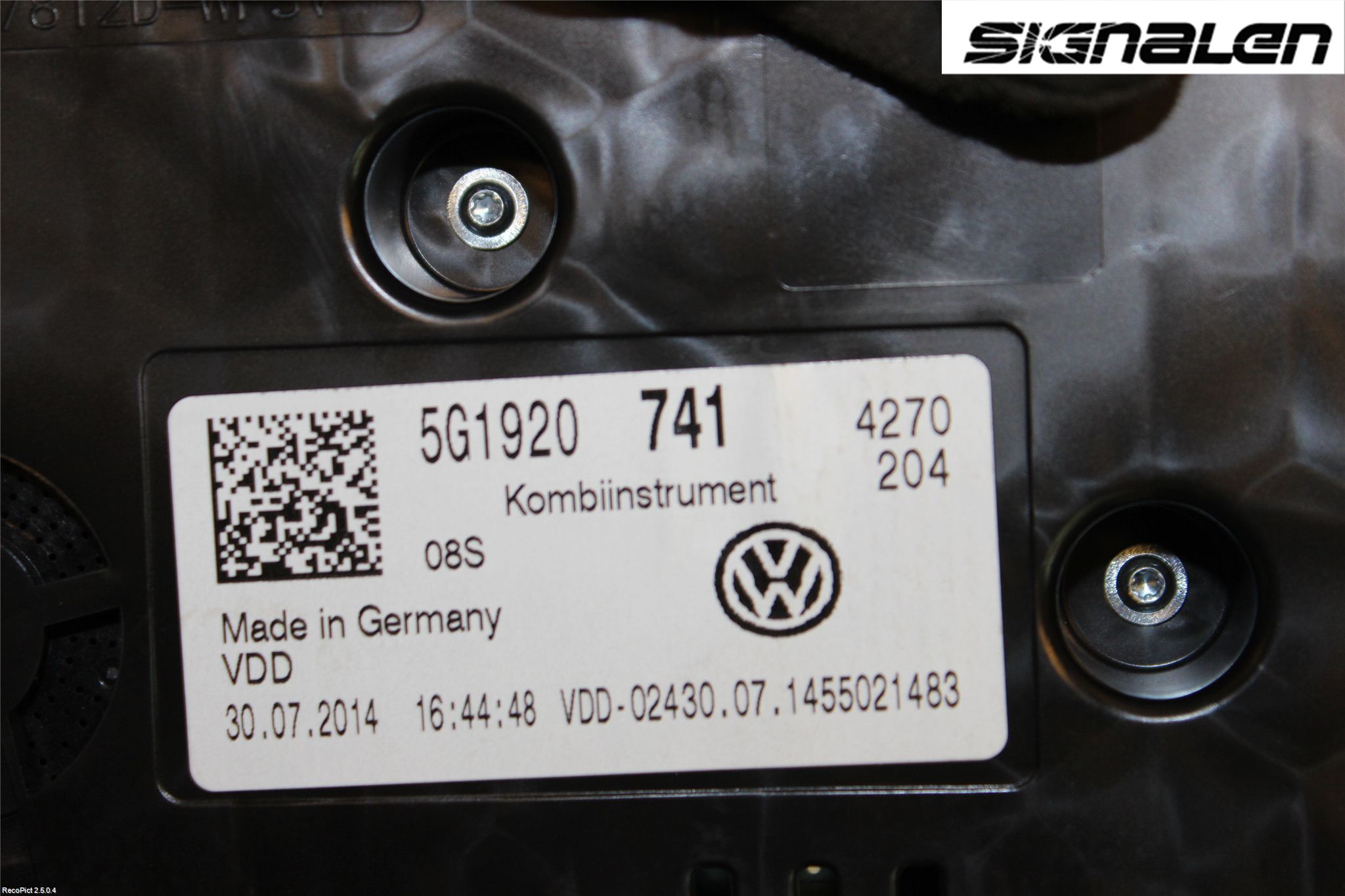 Volkswagen VW GOLF / E-GOLF VII 13-20 Instr Kombinert