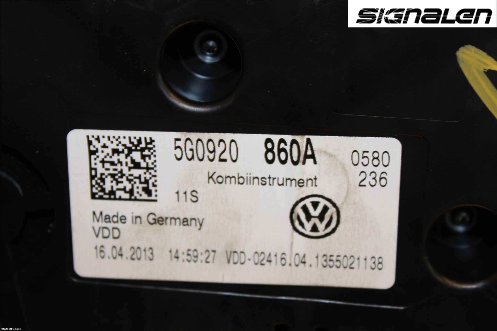 Volkswagen VW GOLF / E-GOLF VII 13-20 Instr Kombinert