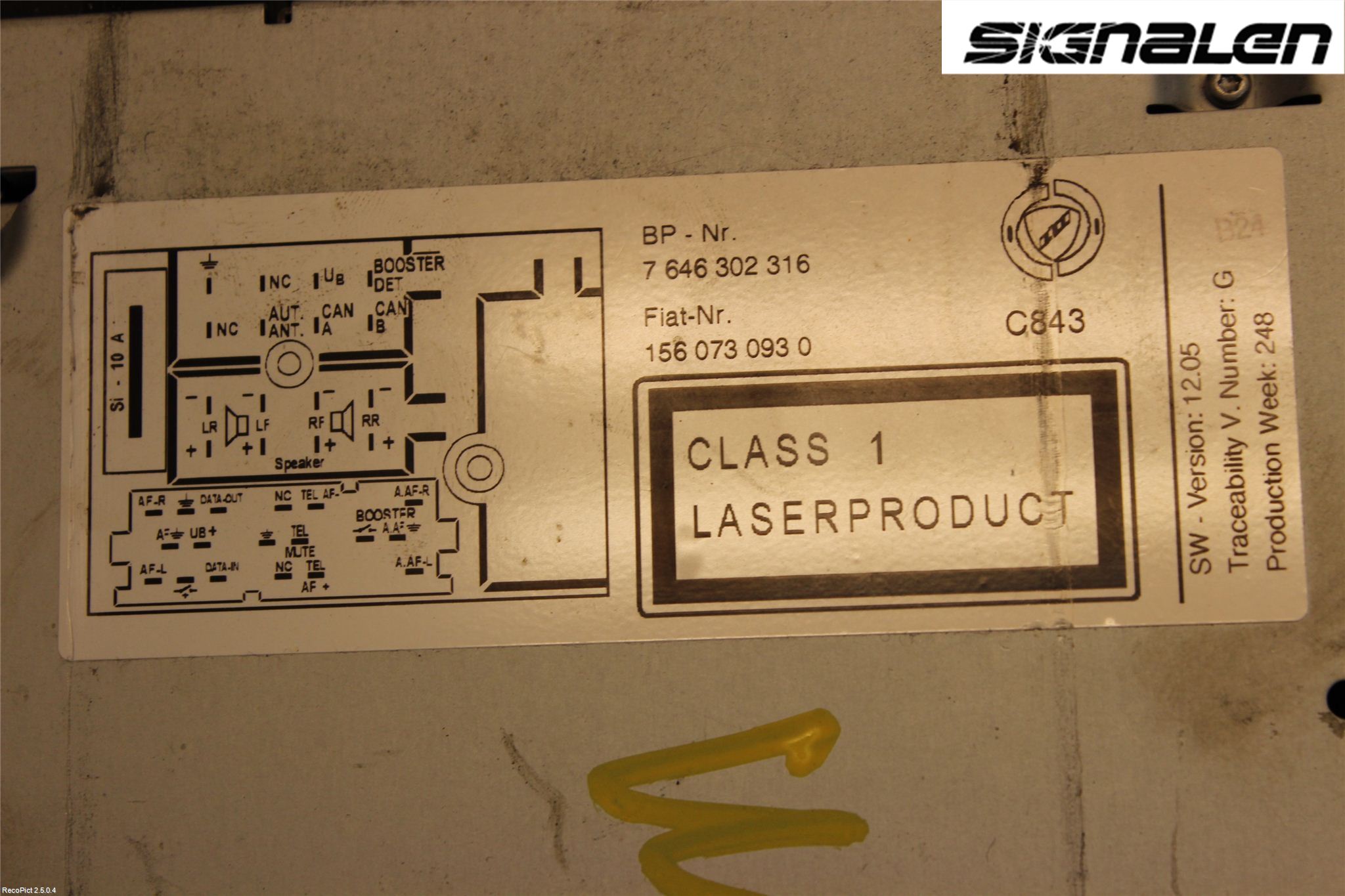 Alfa 159 Stereo Radio